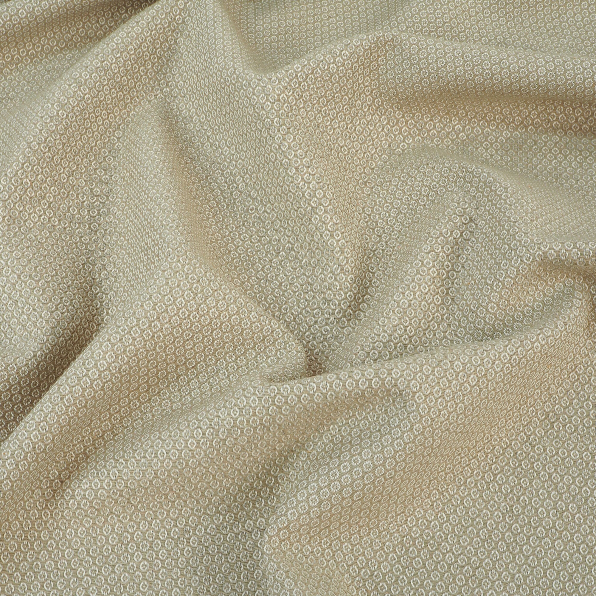 Stoff Meterware Emil Punkte klein beige Webware Jacquard