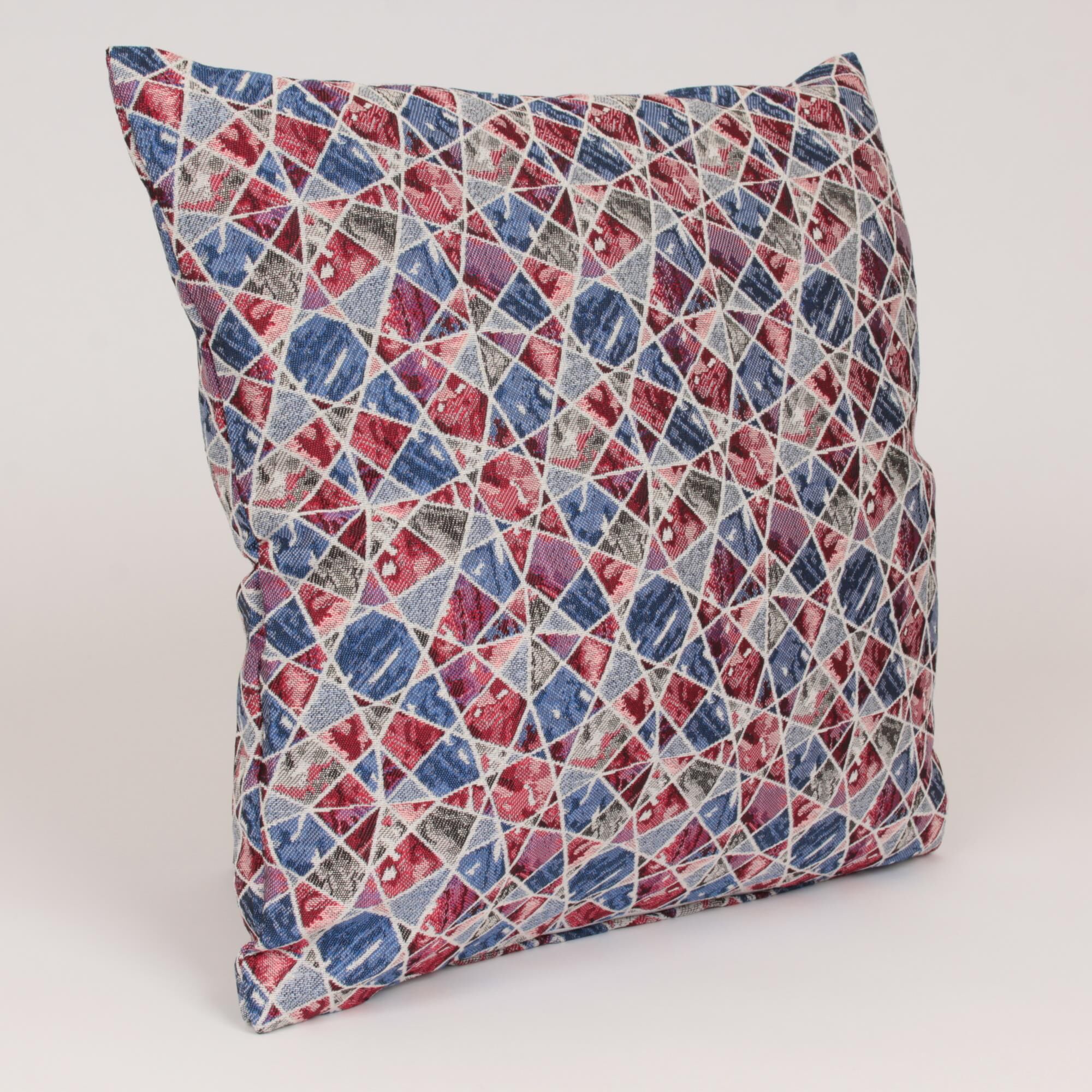 Kissenbezug Mosaik Rot Blau