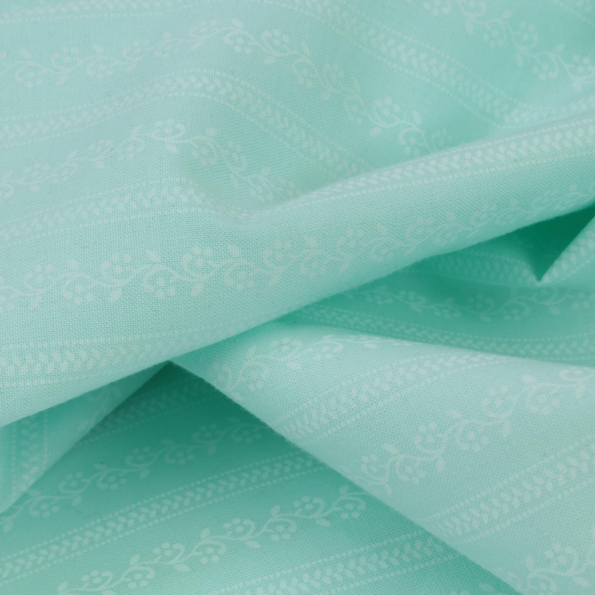 Stoff Meterware Blumen Streifen Susi Mint Dirndl