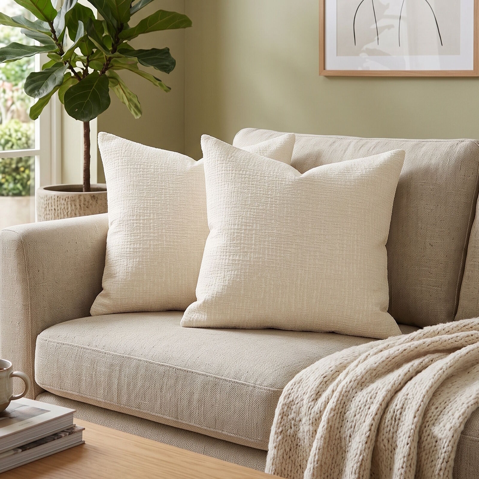 Kissenbezüge Florent Beige 40x40 2er Set