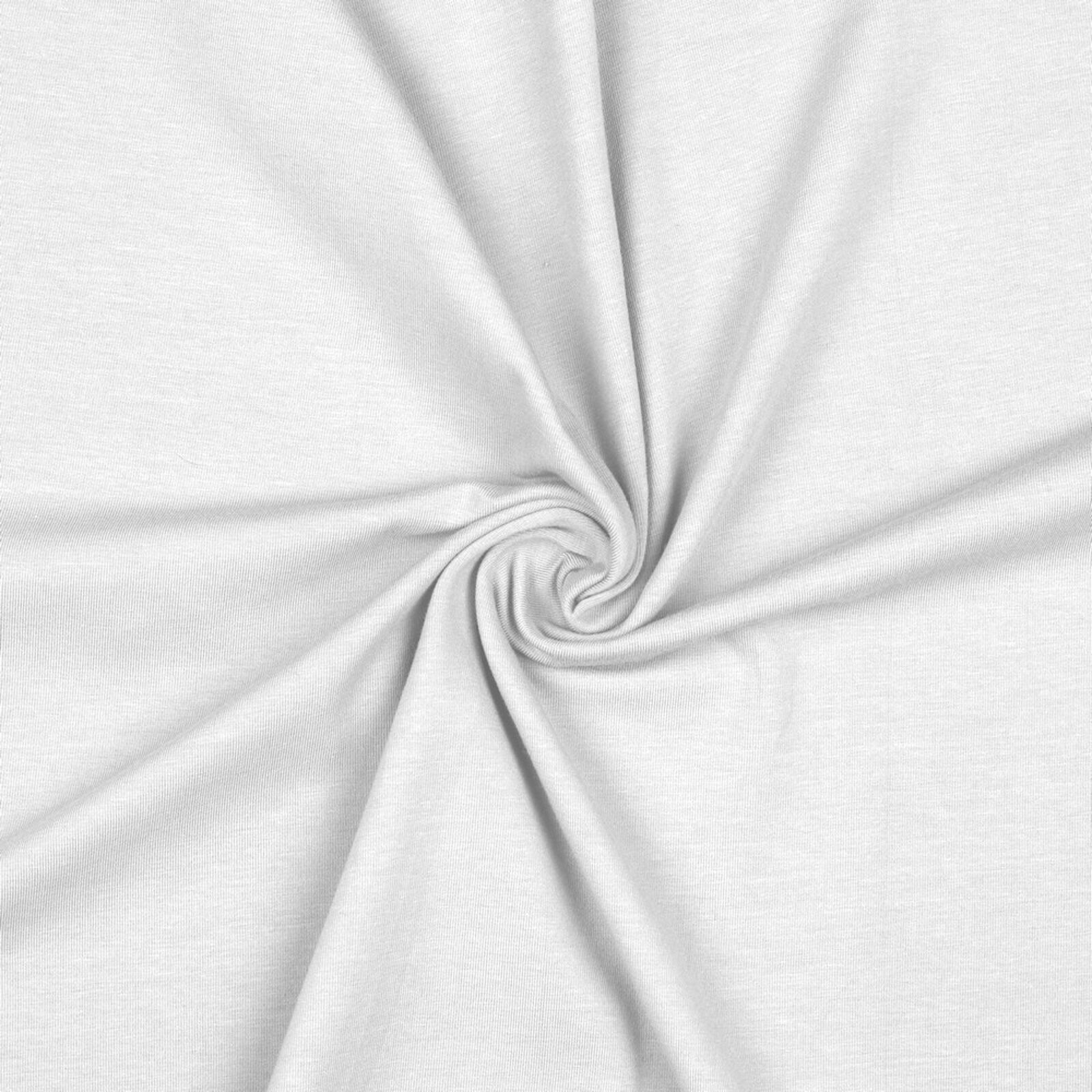 Stoff Meterware Uni Weiß Jersey