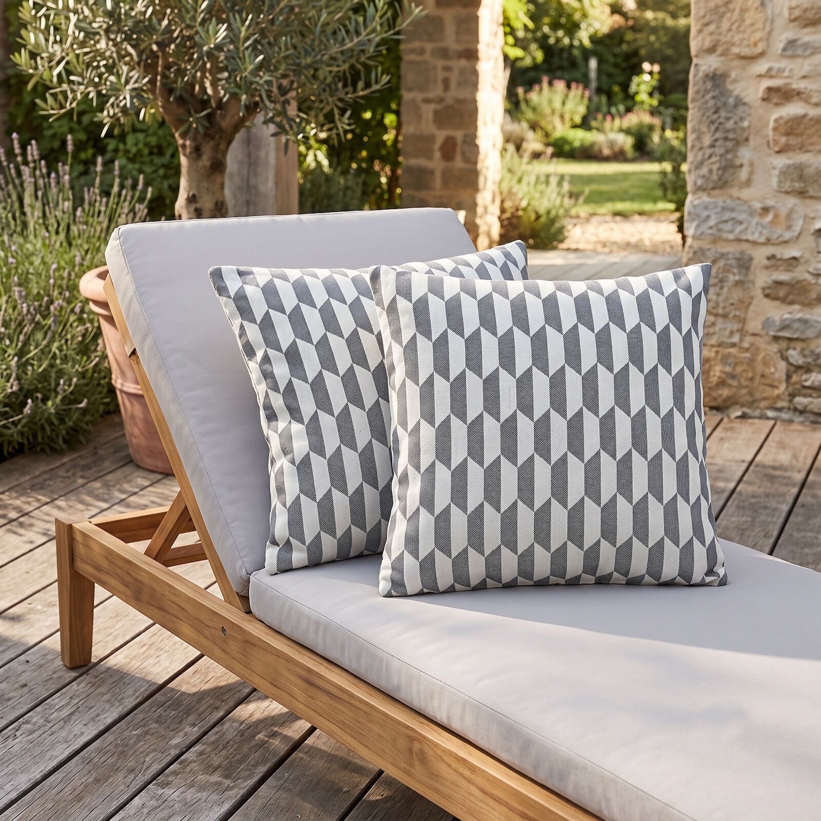 Outdoor Kissenbezüge Luxor 2er Set 40x40