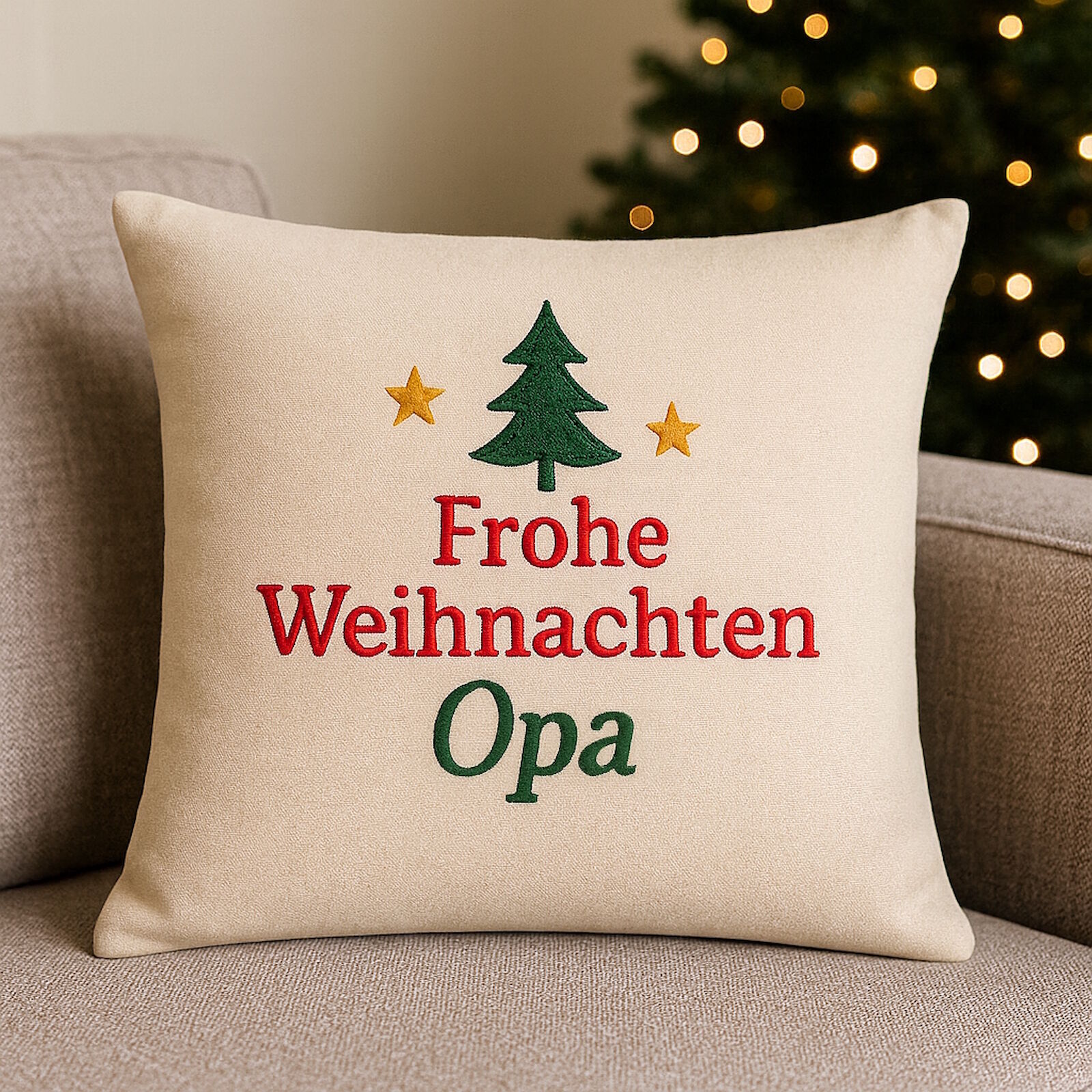 Weihnachtskissen Frohe Weihnachten Opa 40x40 cm