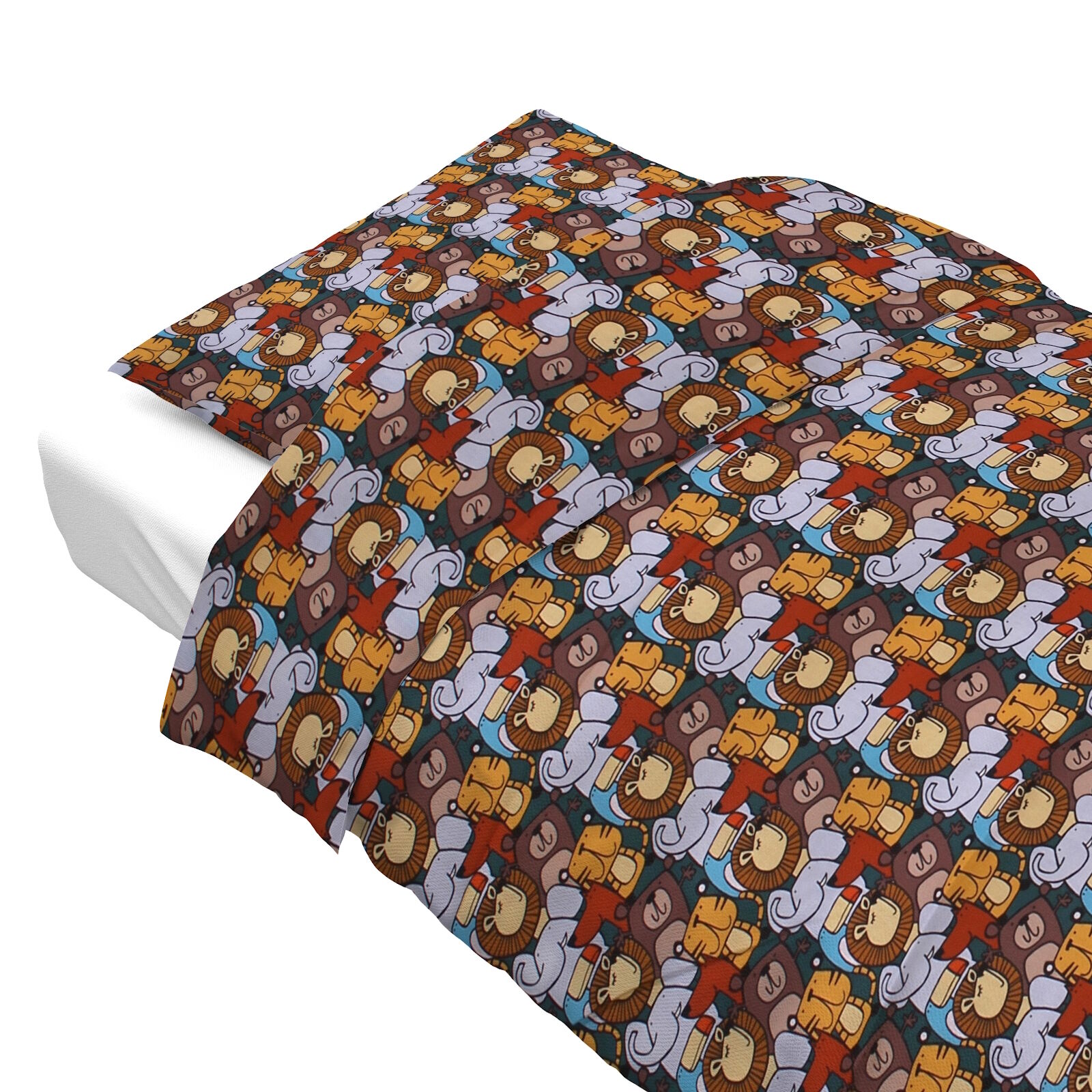 Kinderbettwäsche 100x135 40x60 cm Tiere Löwe Bär Jersey