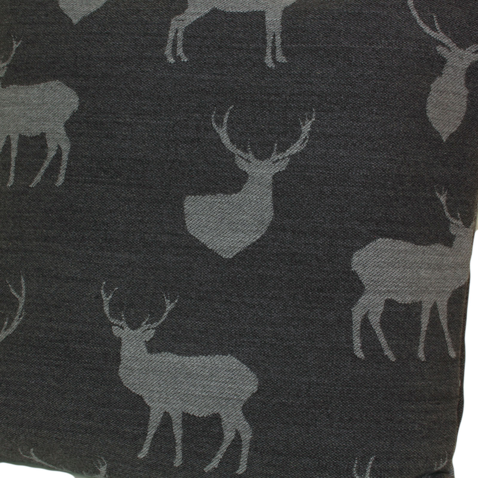 Kissenbezug Hirsch Grau Jacquard-30x30 cm