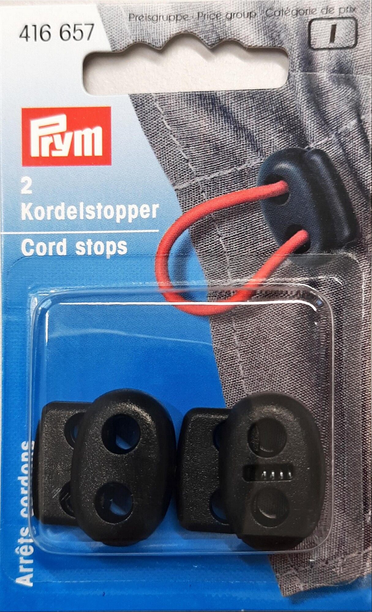 Kordelstopper KST 2-Loch schwarz