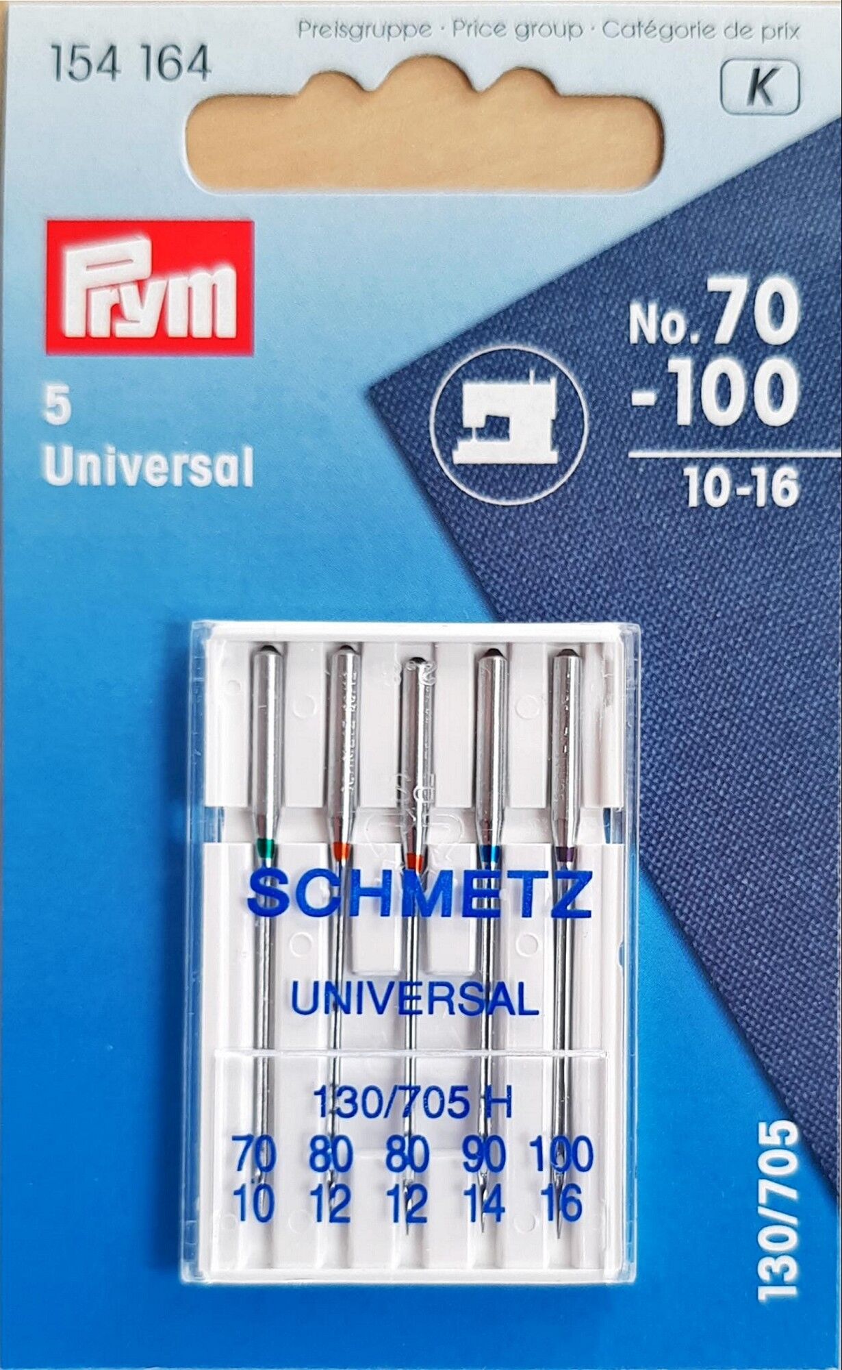 Nähmaschinennadeln 130/705 Standard 70-100