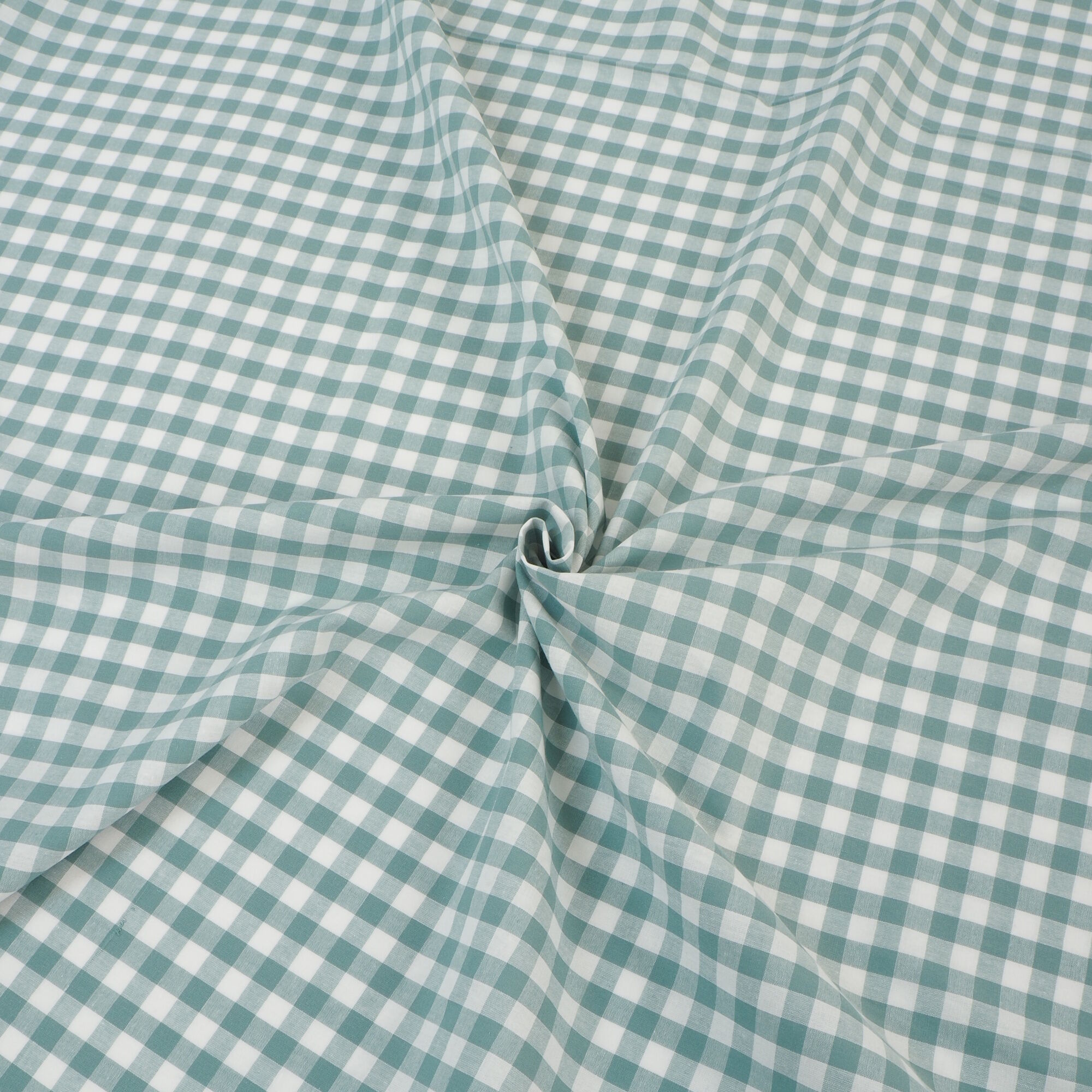 Stoff Meterware Karo 1x1 cm Altgrün