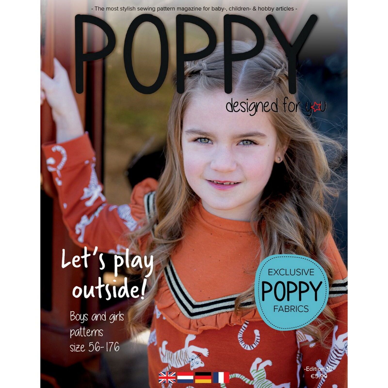 Poppy Zeitschrift mit Zuschnitt Bögen Edition 15