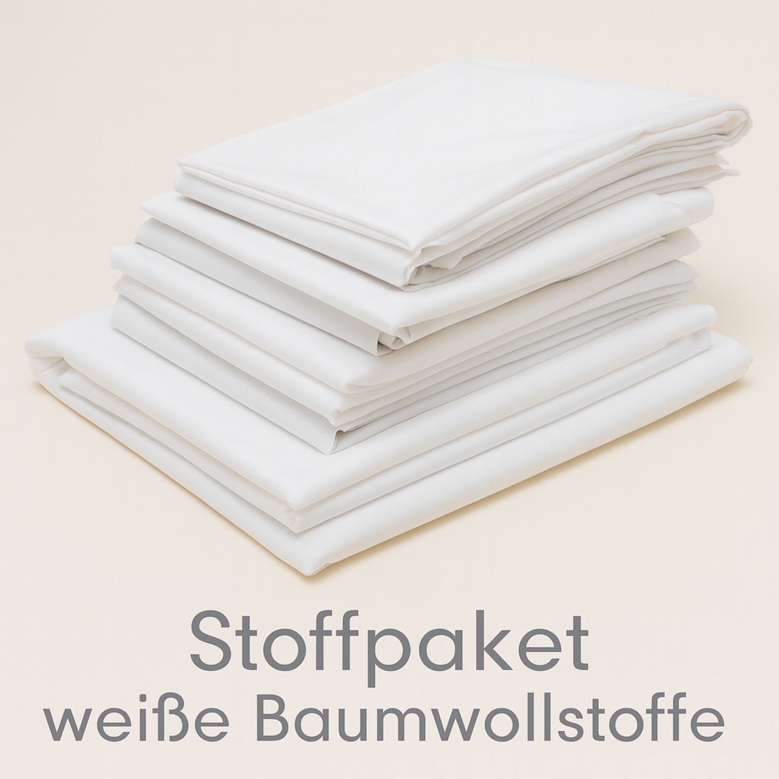 Stoffpaket 2 kg Uni Stoffe Weiß