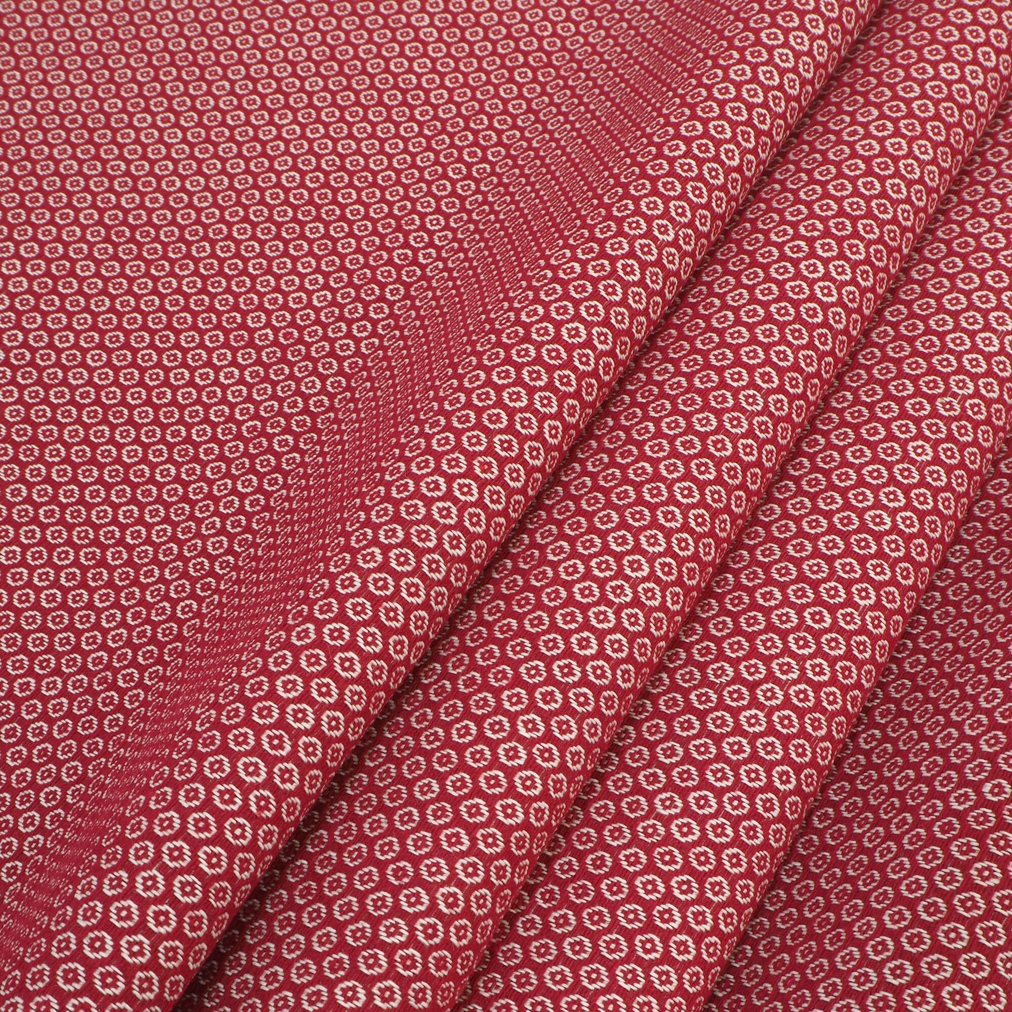 Stoff Meterware Emil Punkte klein bordeaux Webware Jacquard