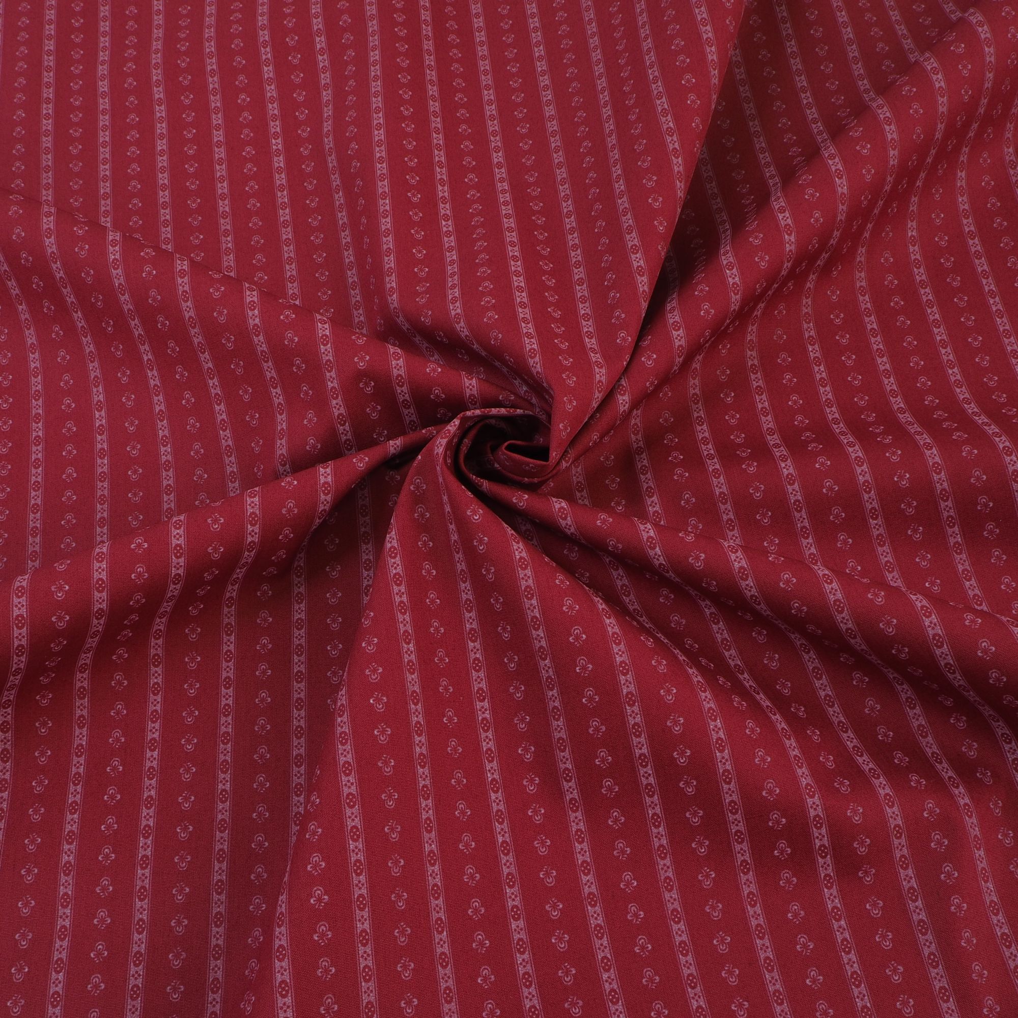 Dirndlstoff Blumen Streifen Moni Bordeaux Tracht
