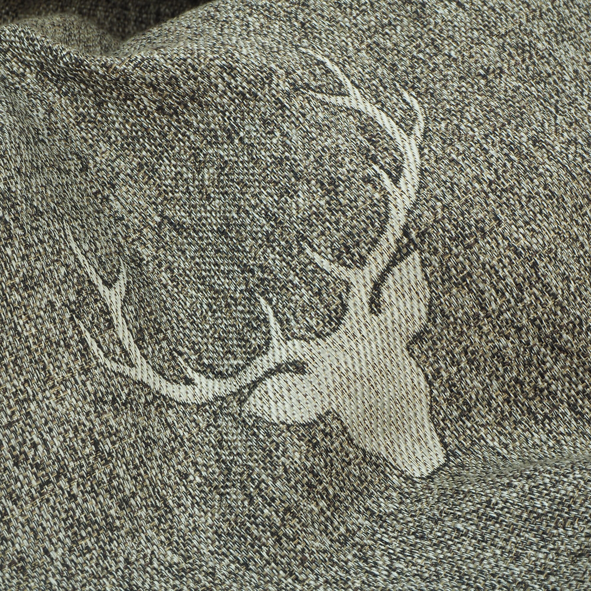Stoff Meterware Hirsch Egon Braun Wene-Jaquard Polyester