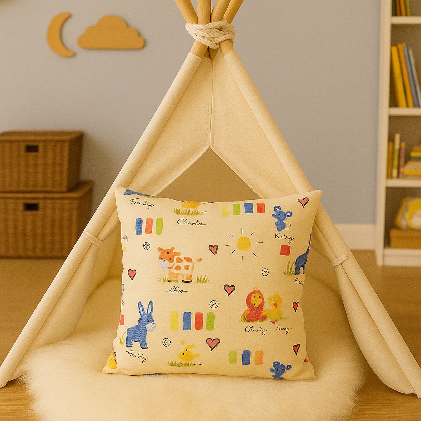 Kinder Kissenbezug Tiere