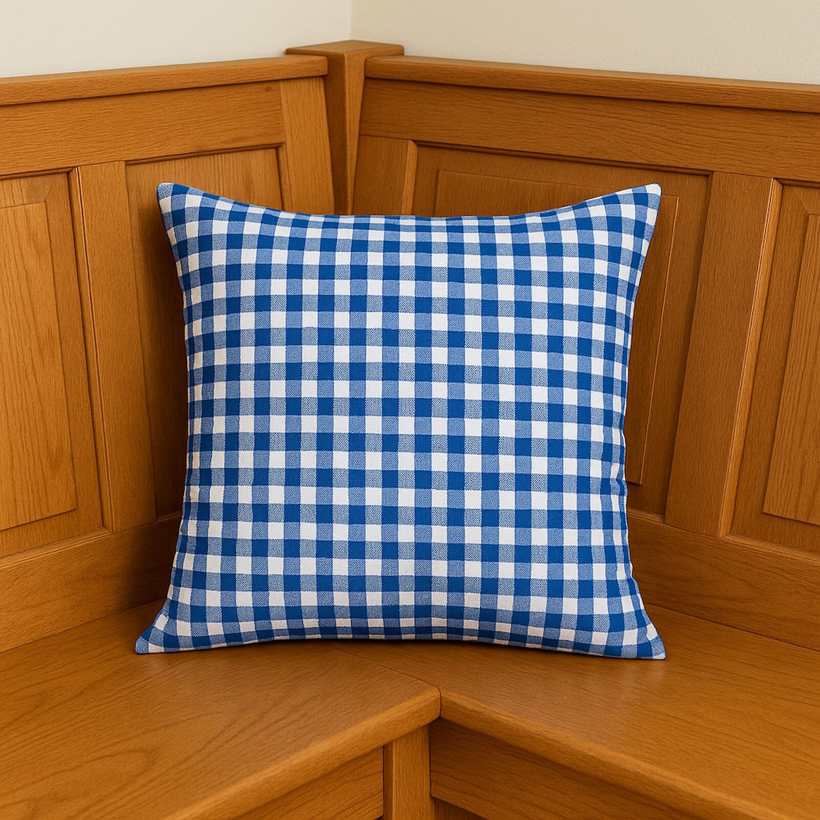 Kissenbezug Karo 1x1 cm Blau