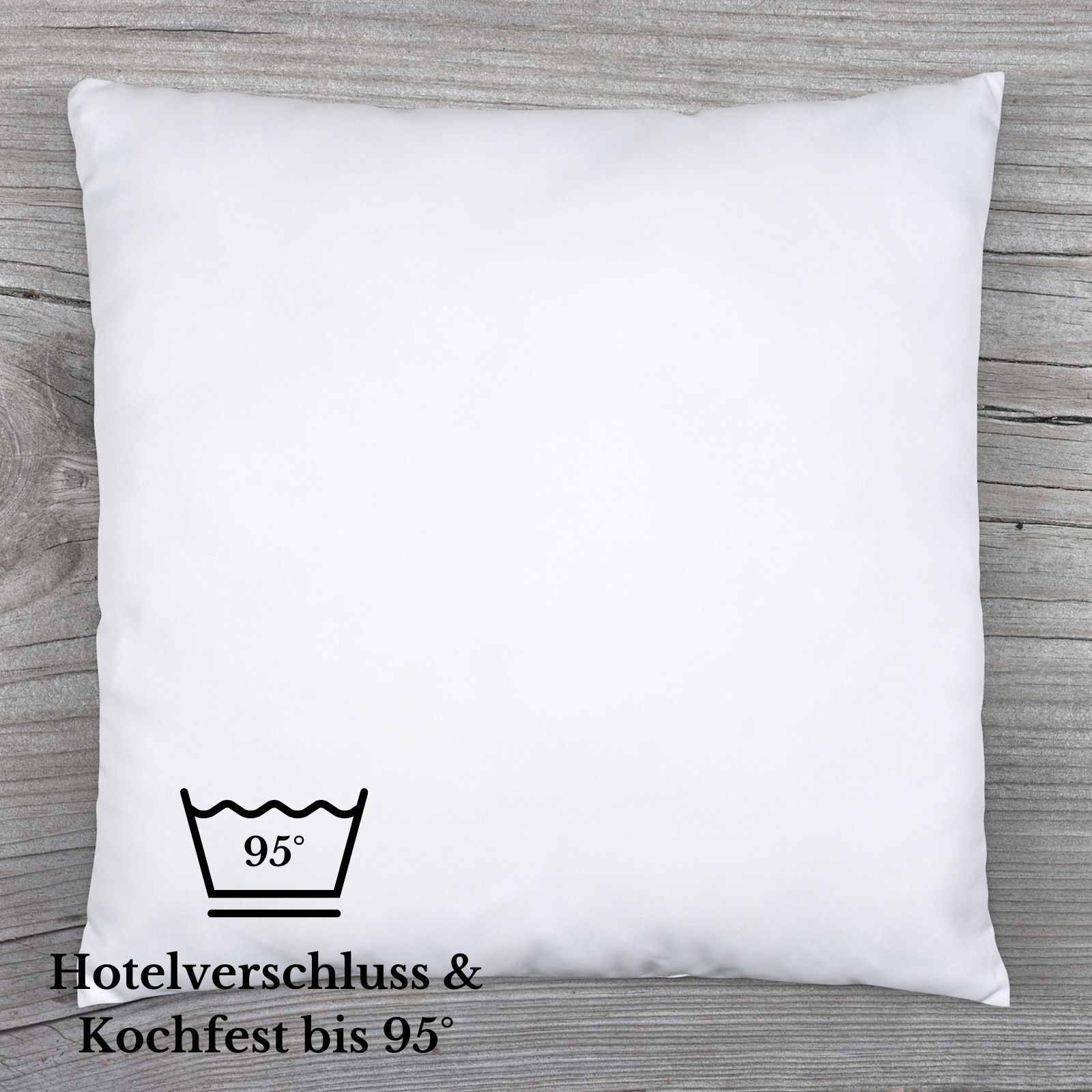 Kissenbezug Uni Weiß Baumwolle Linon HV