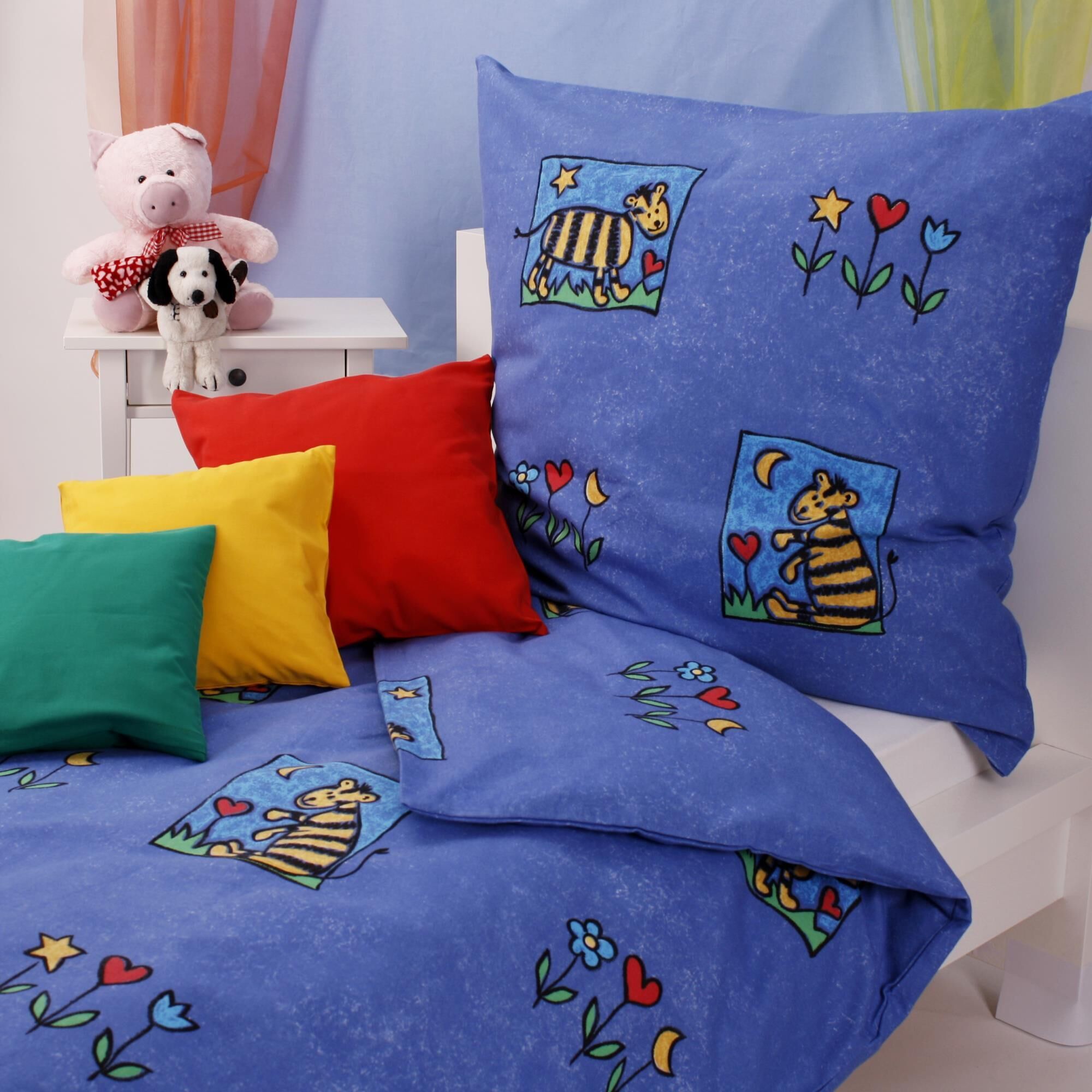 Kinderbettwäsche Biber Tiger – Warm, Weich & Baumwolle