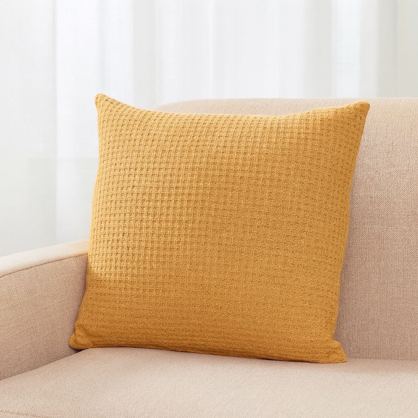 Strick Kissenbezug 50x50 Beige Camel