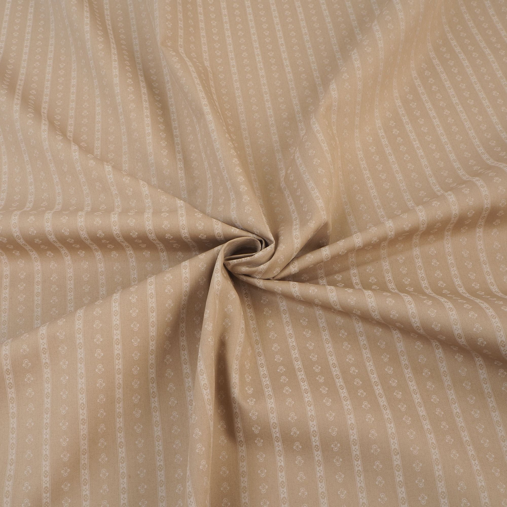 Dirndlstoff Blumen Streifen Moni Beige Tracht