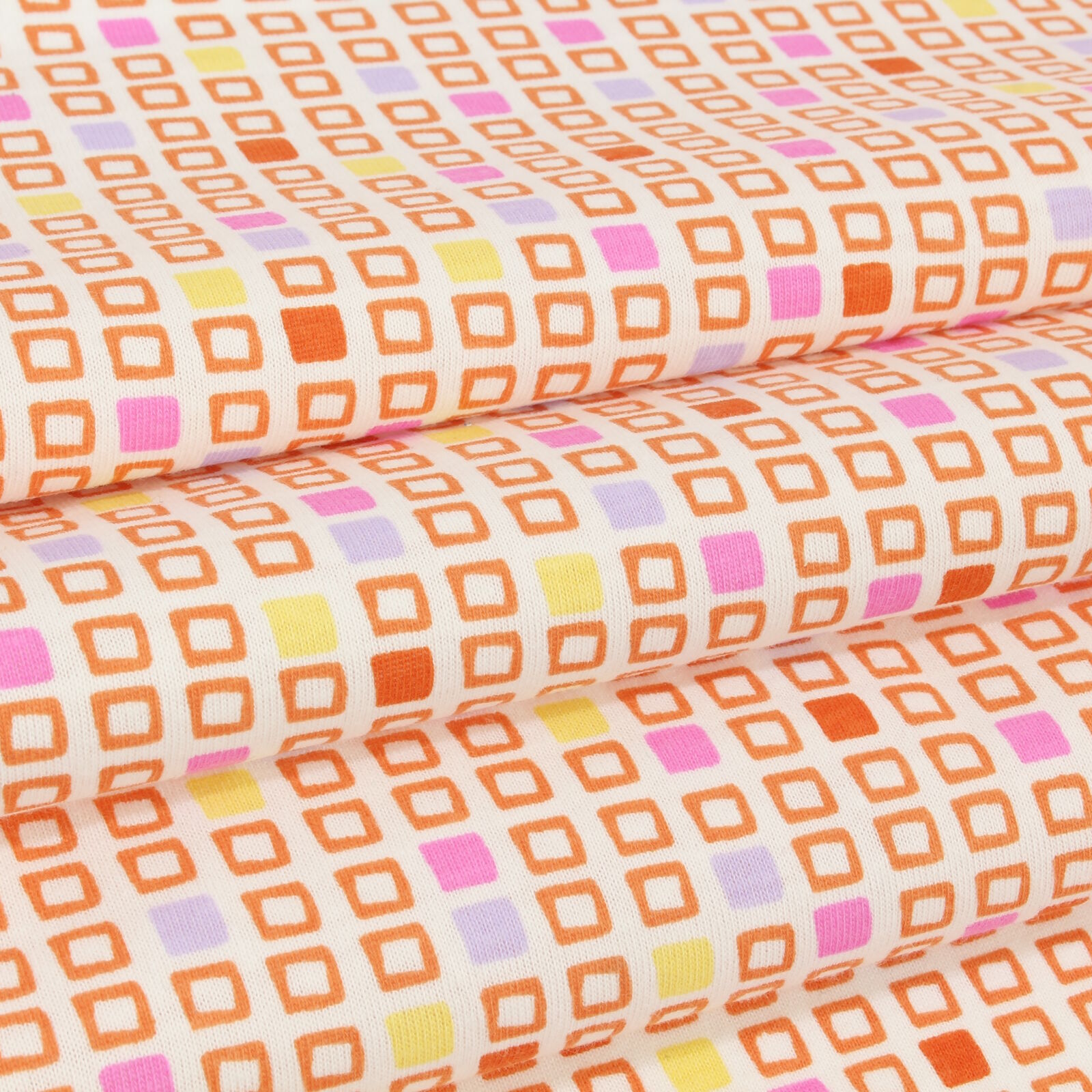 Stretch Stoff Kästchen Orange Wasserabweisend