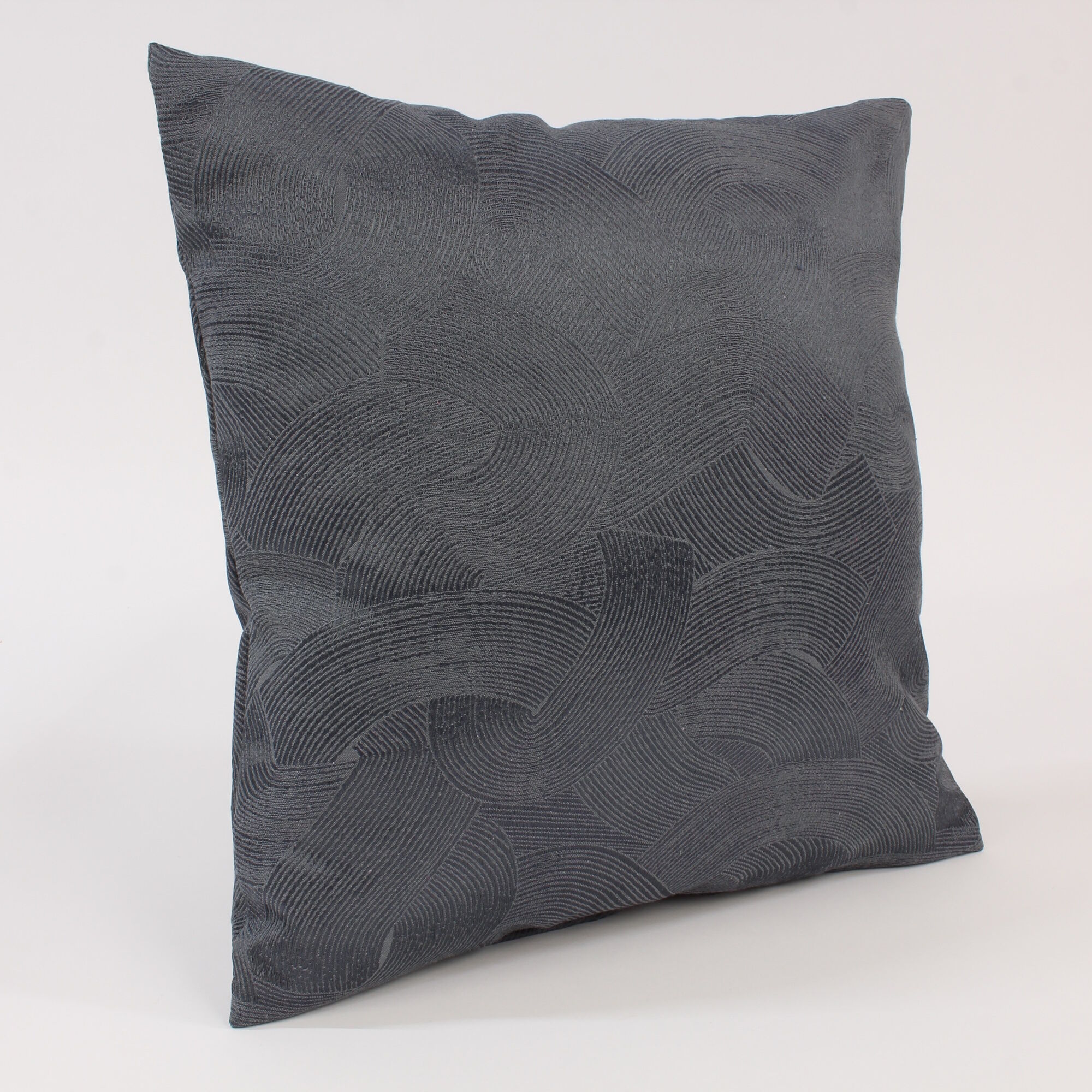 Kissenbezug 30x30 cm Struktur Kreis Grau
