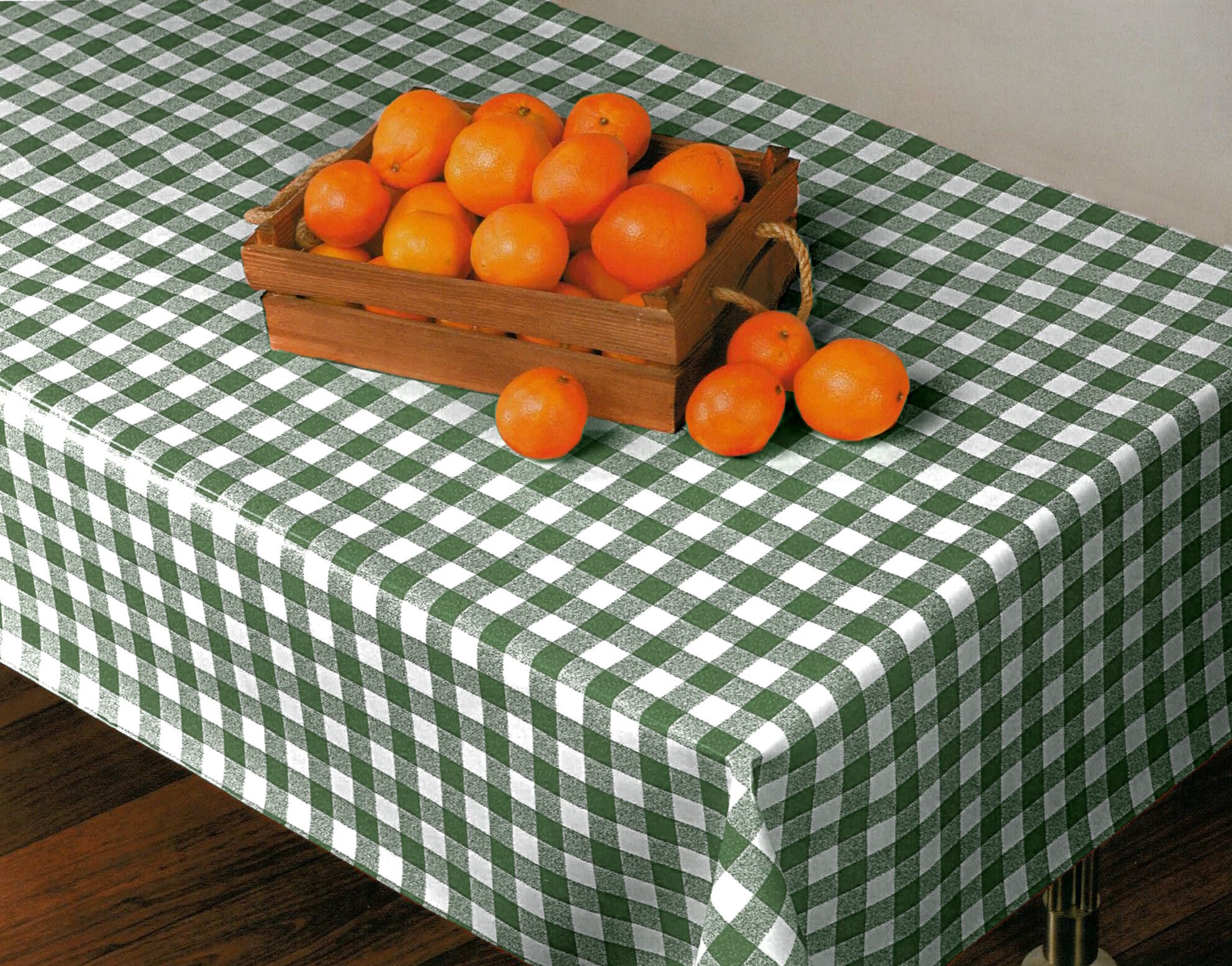 Wachstuch Meterware Karo Grün 140 cm