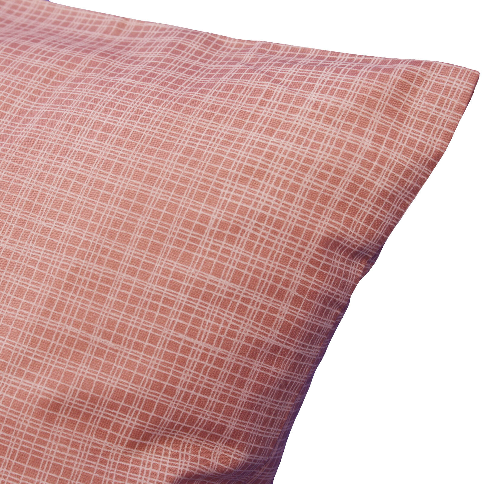 Kissenbezug 40x40 cm Streifenkaro Altrosa