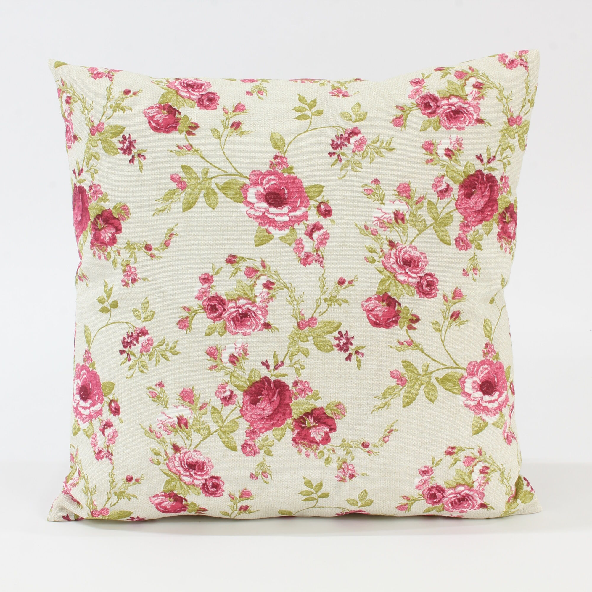 Kissenbezug 30x30 cm Kleine Blumen und Blätter Rosa