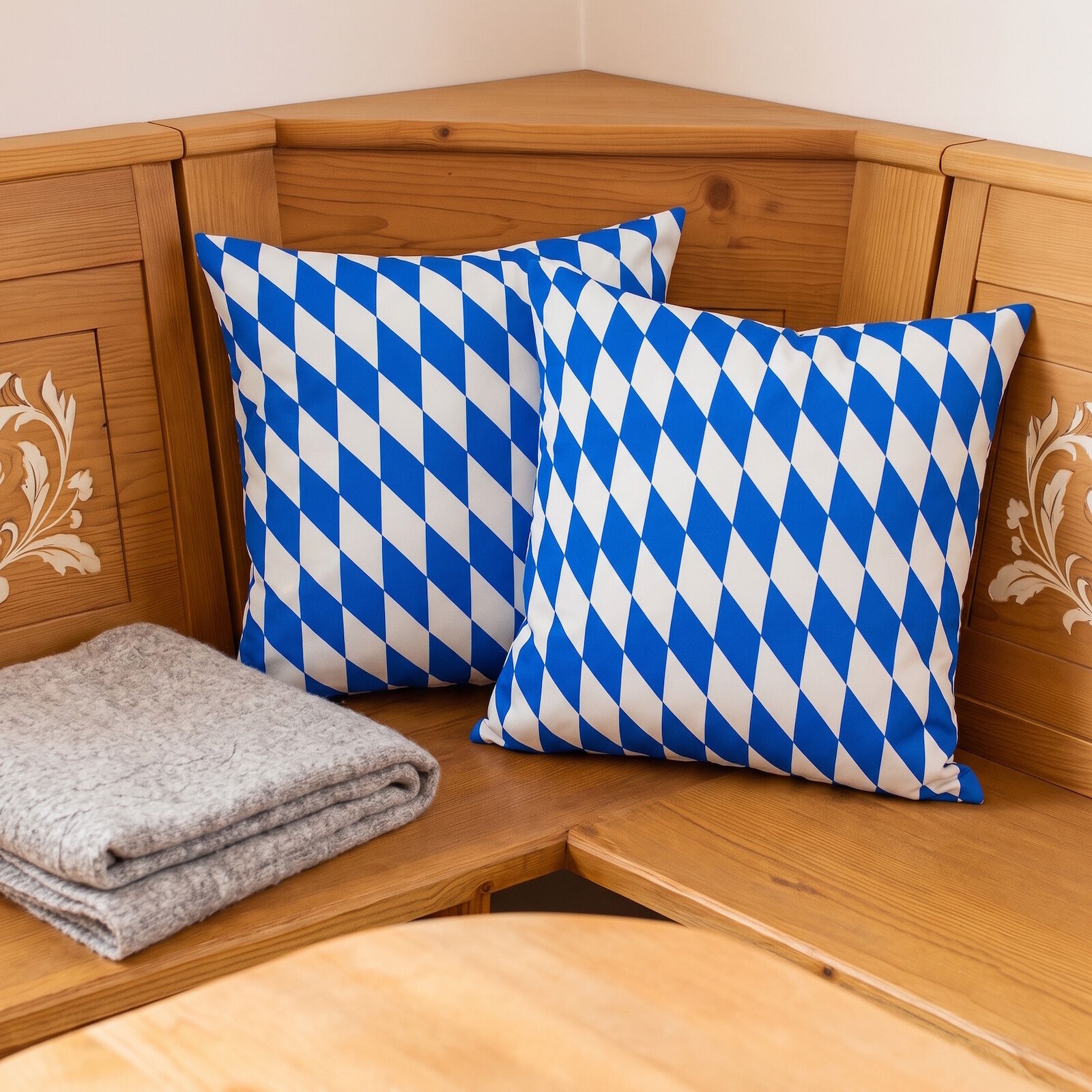 Kissenbezug Bayernraute Weiß Blau 2er Set-20x30