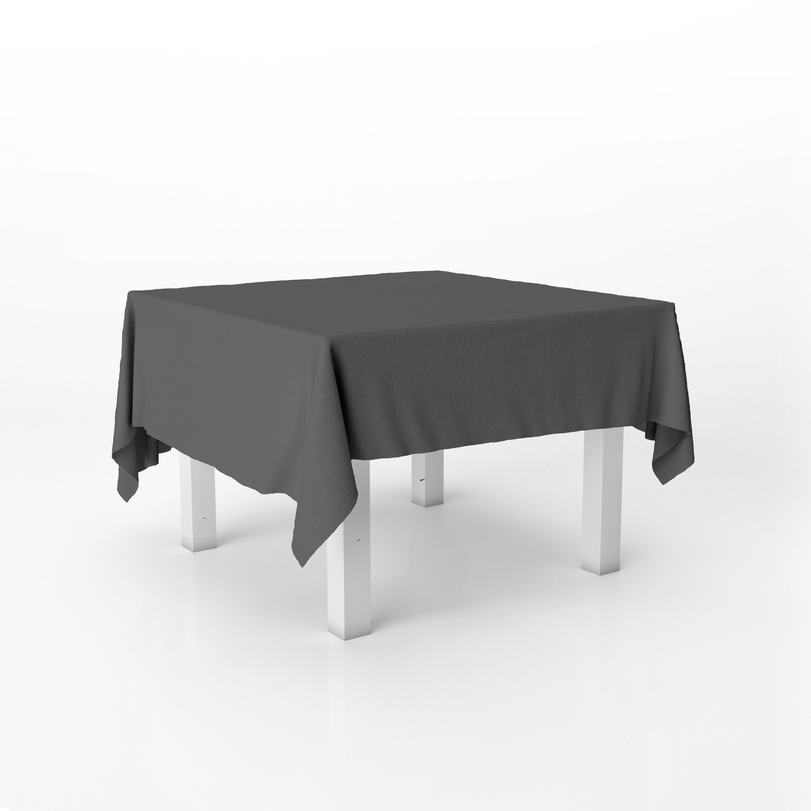 Tischdecke Uni Toledo-Rund 60 cm-Dunkelgrau
