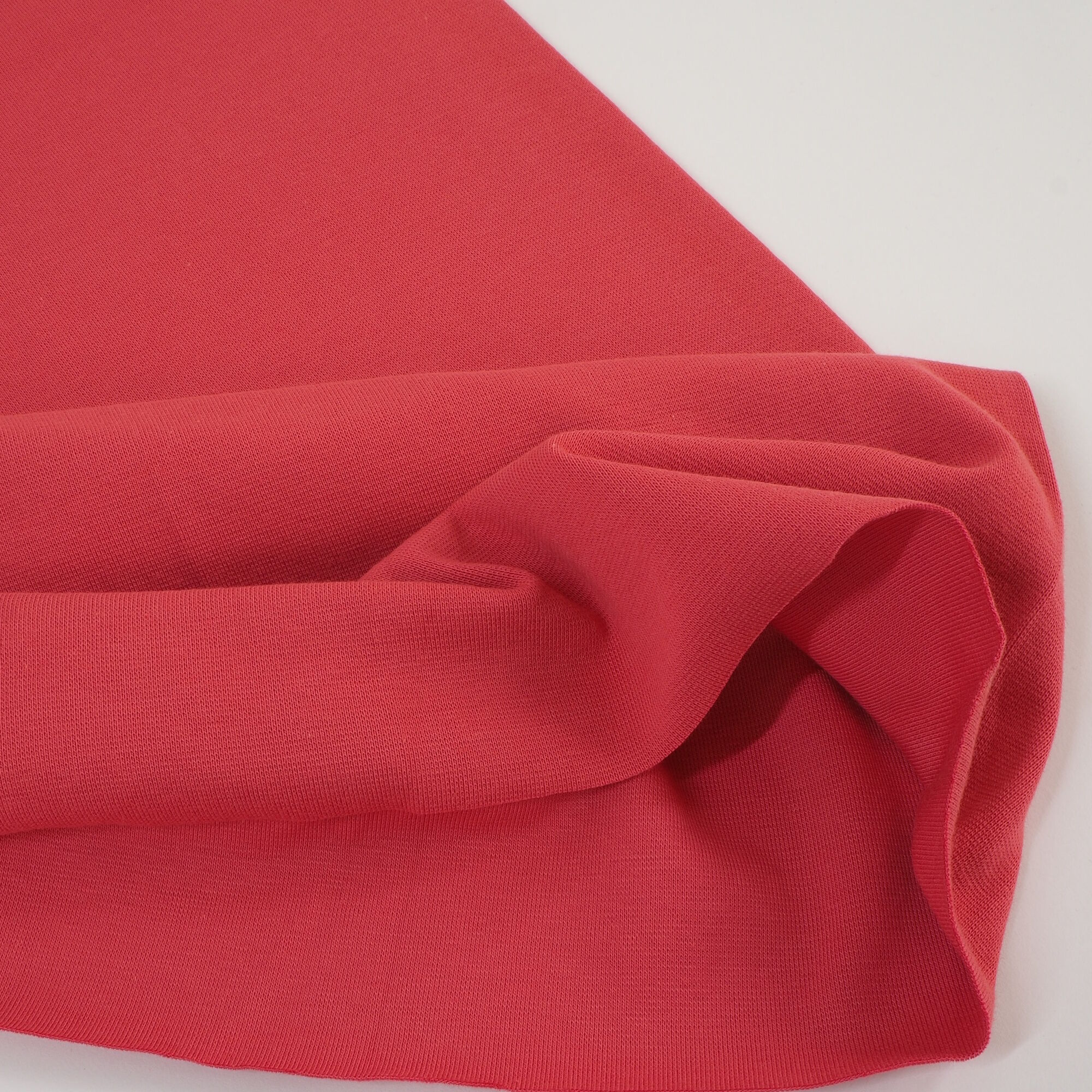 Bio Bündchenstoff Uni Koralle