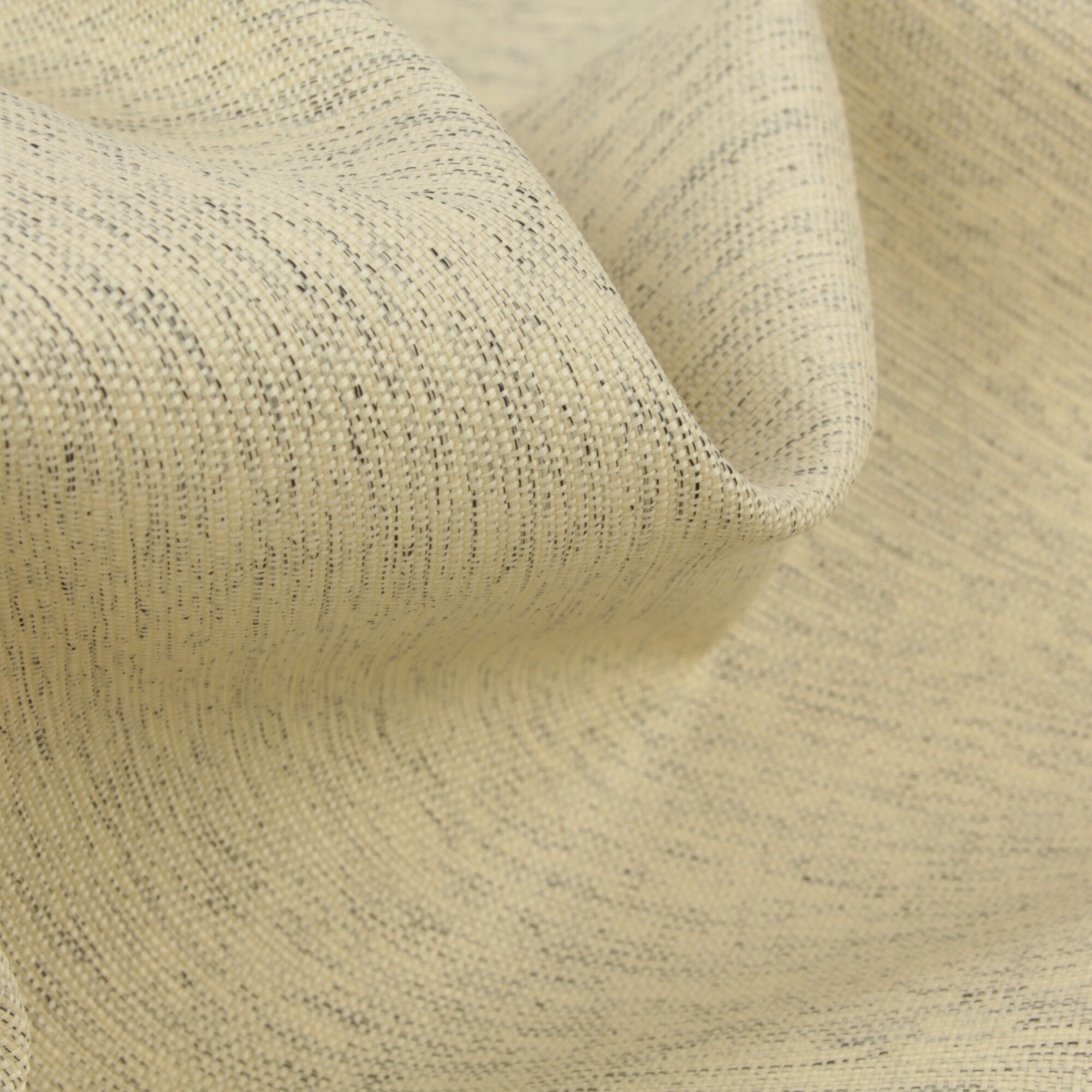 Stoff Meterware Polina Meliert Creme Polyester