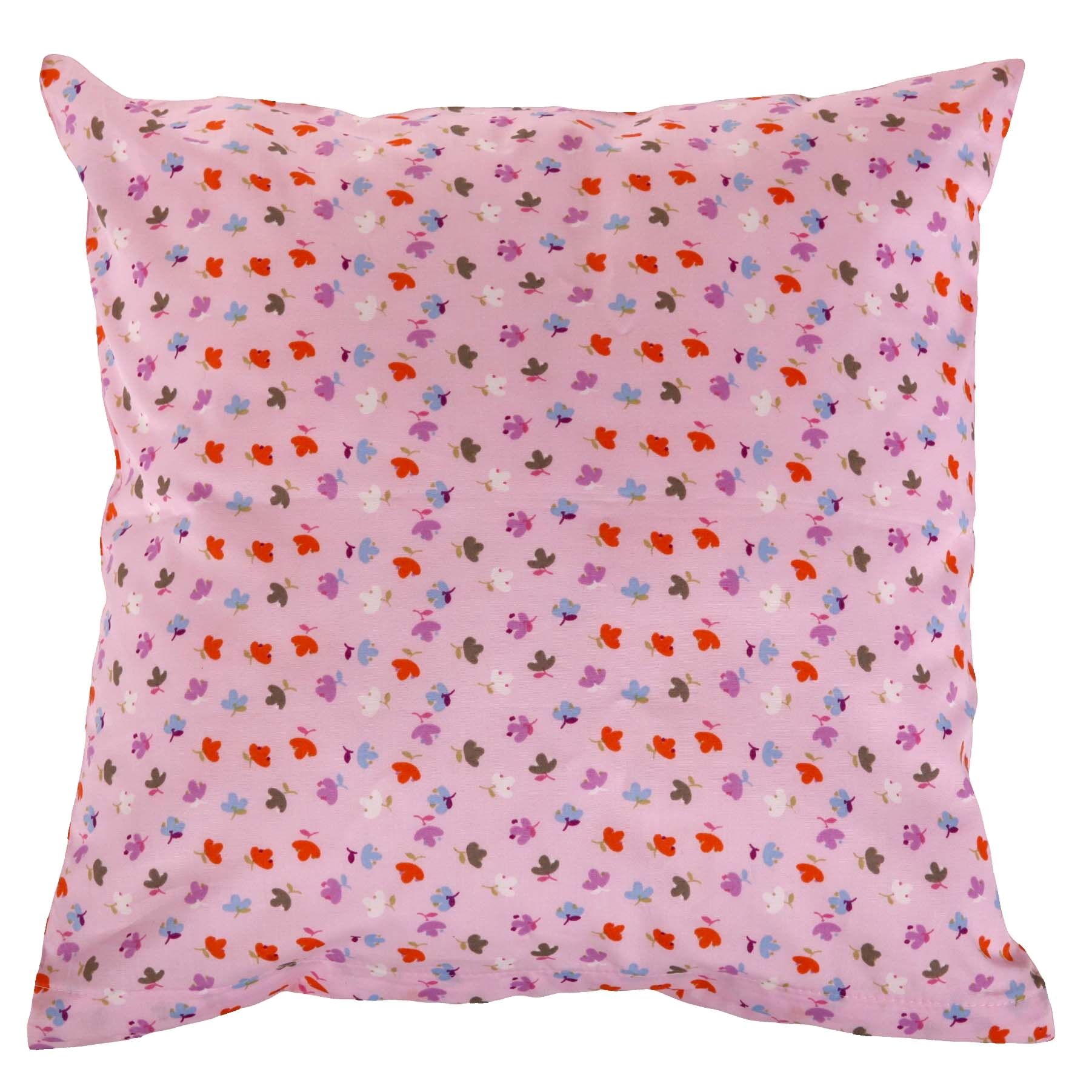 Kissenbezug 40x40 cm Bunte Blumen Rosa