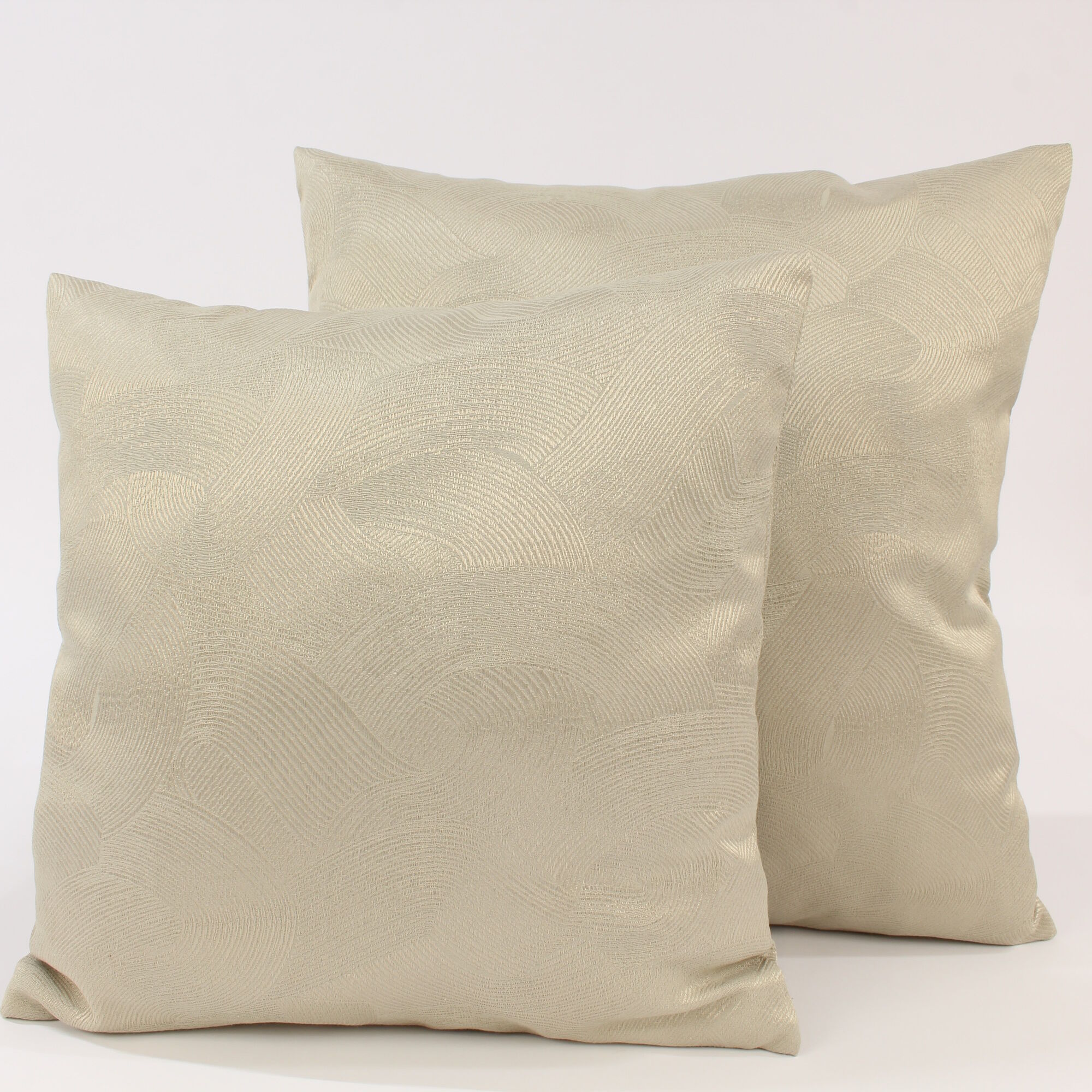 Kissenbezug Struktur Kreis Beige