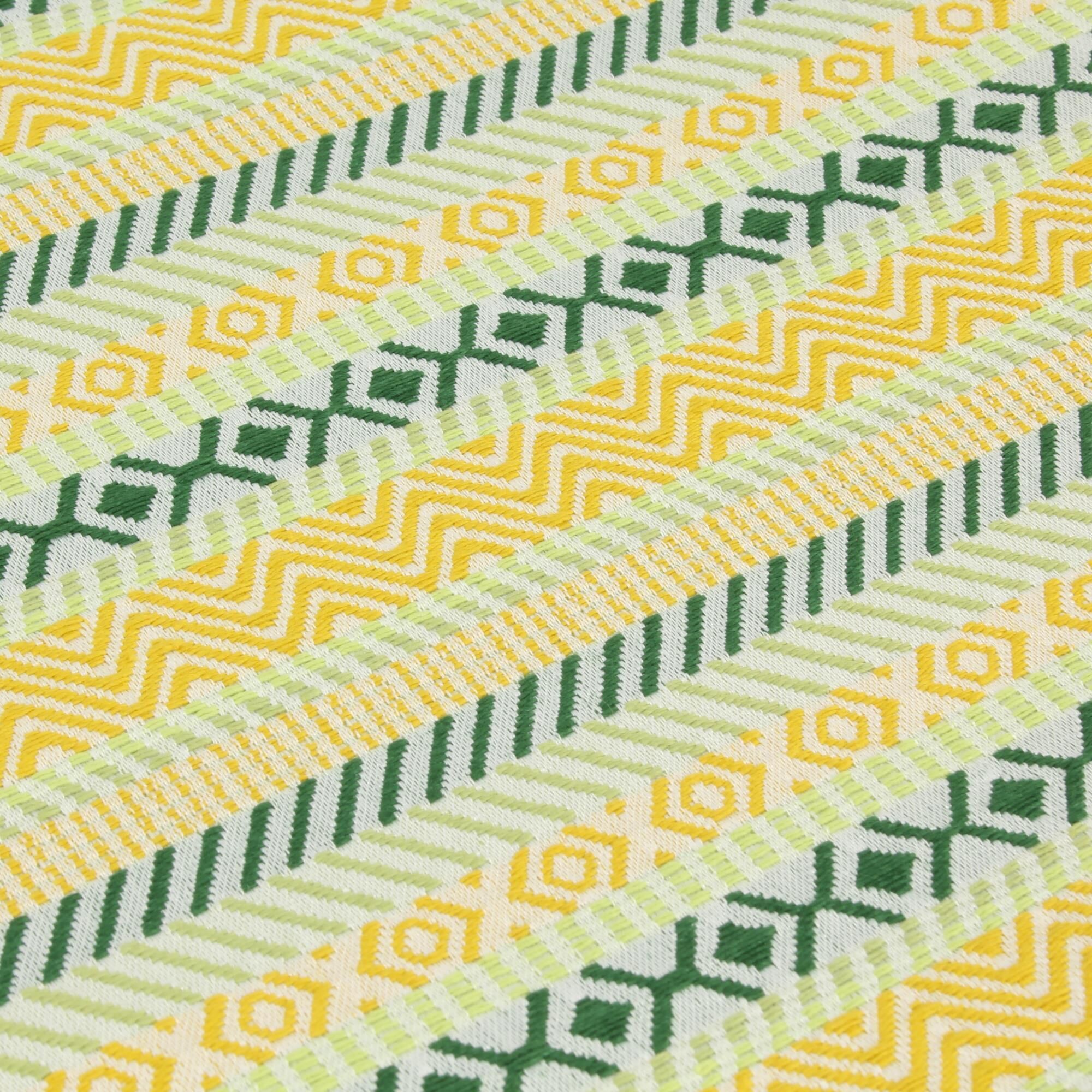 Chevron Stoff Gelb Grün Zickzack Polsterstoff Möbel Deko 280 cm