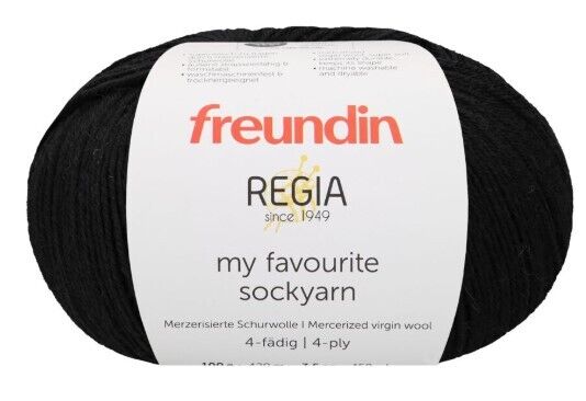 Schachenmayr my favourite sockyarn 4-fädig 100g black 00099