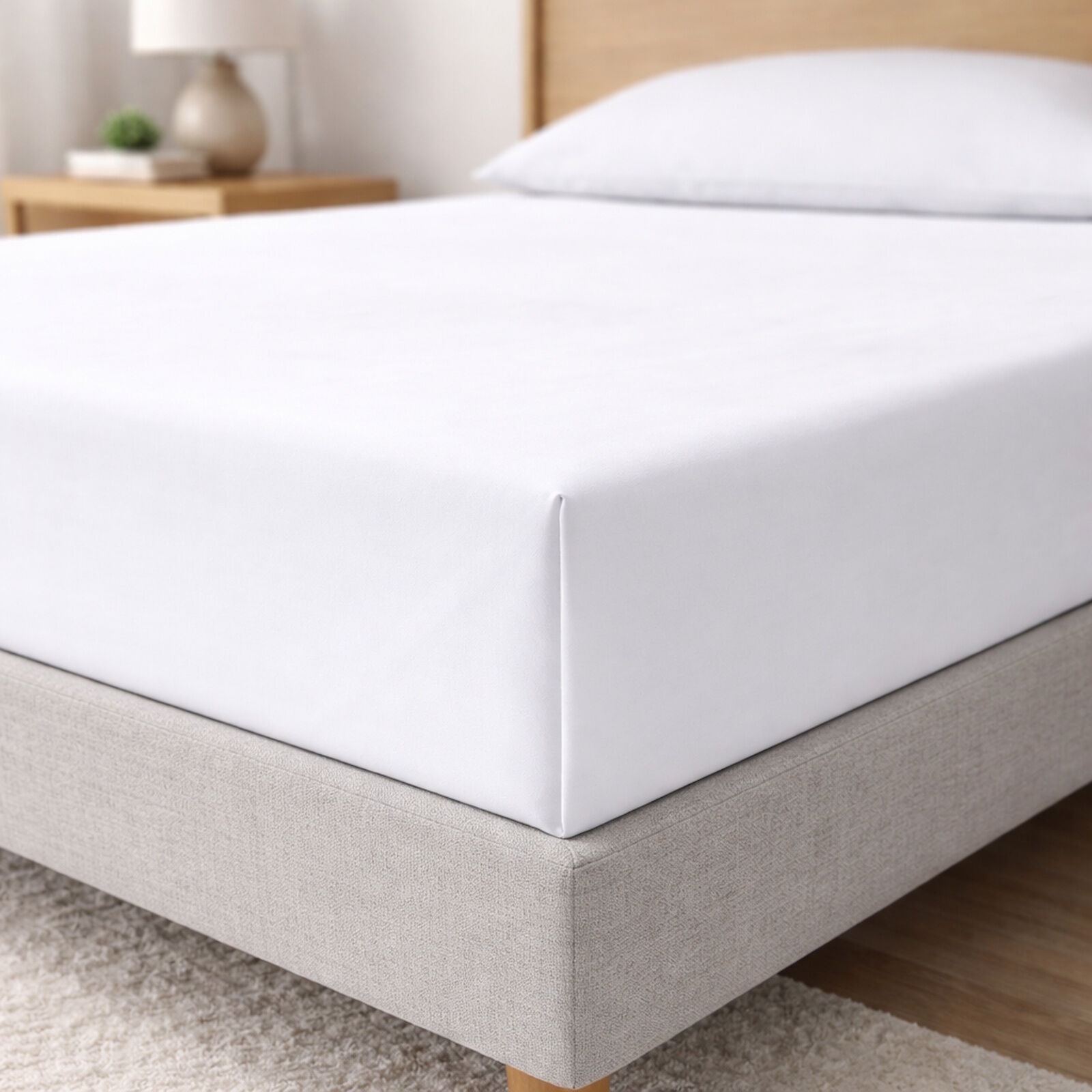 Bettlaken 150x250 cm Weiß Baumwolle 2er Pack