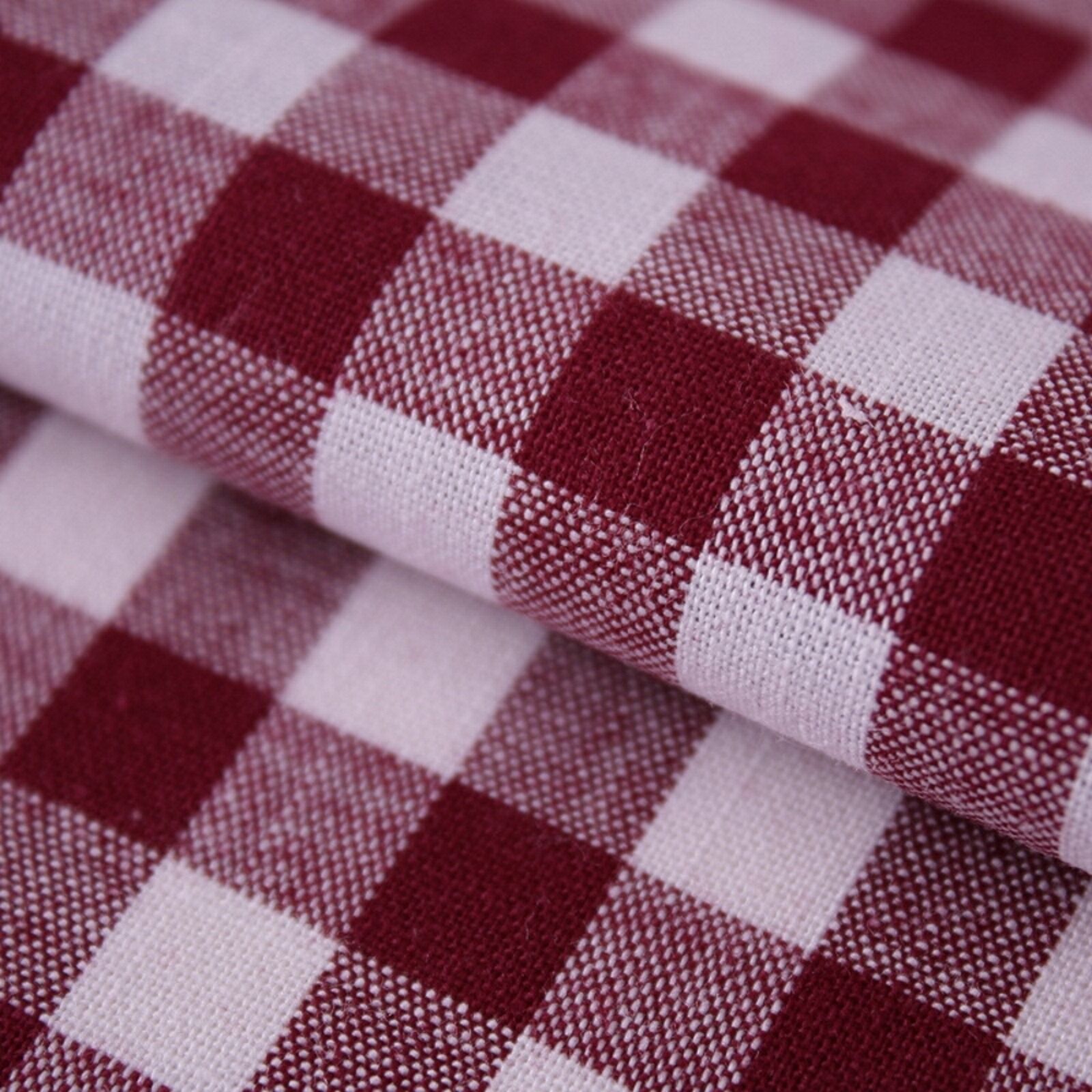 Stoff Meterware Karo 1x1 cm Bordeaux