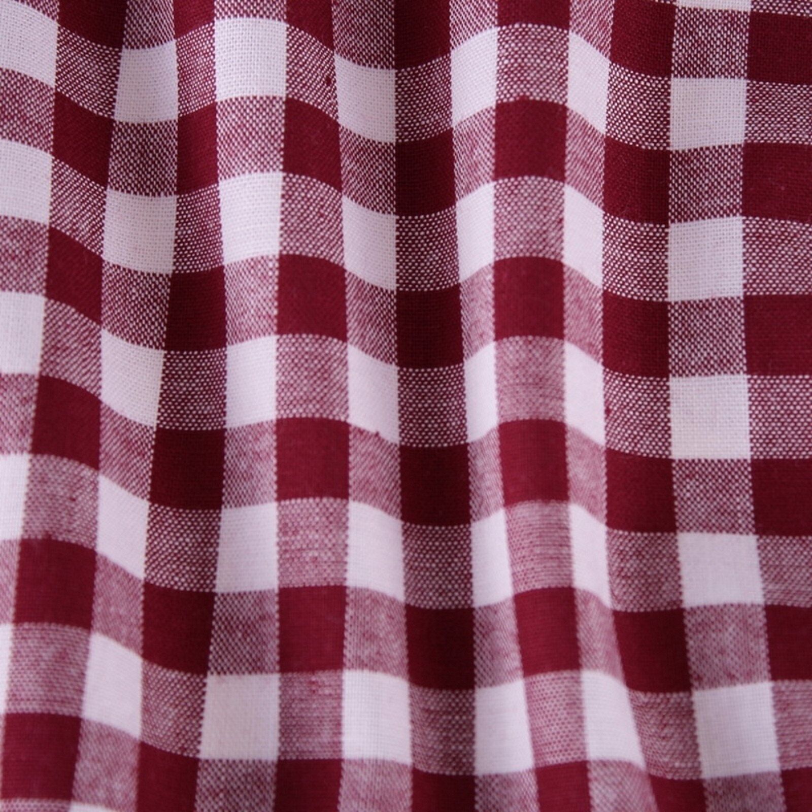 Stoff Meterware Karo 1x1 cm Bordeaux