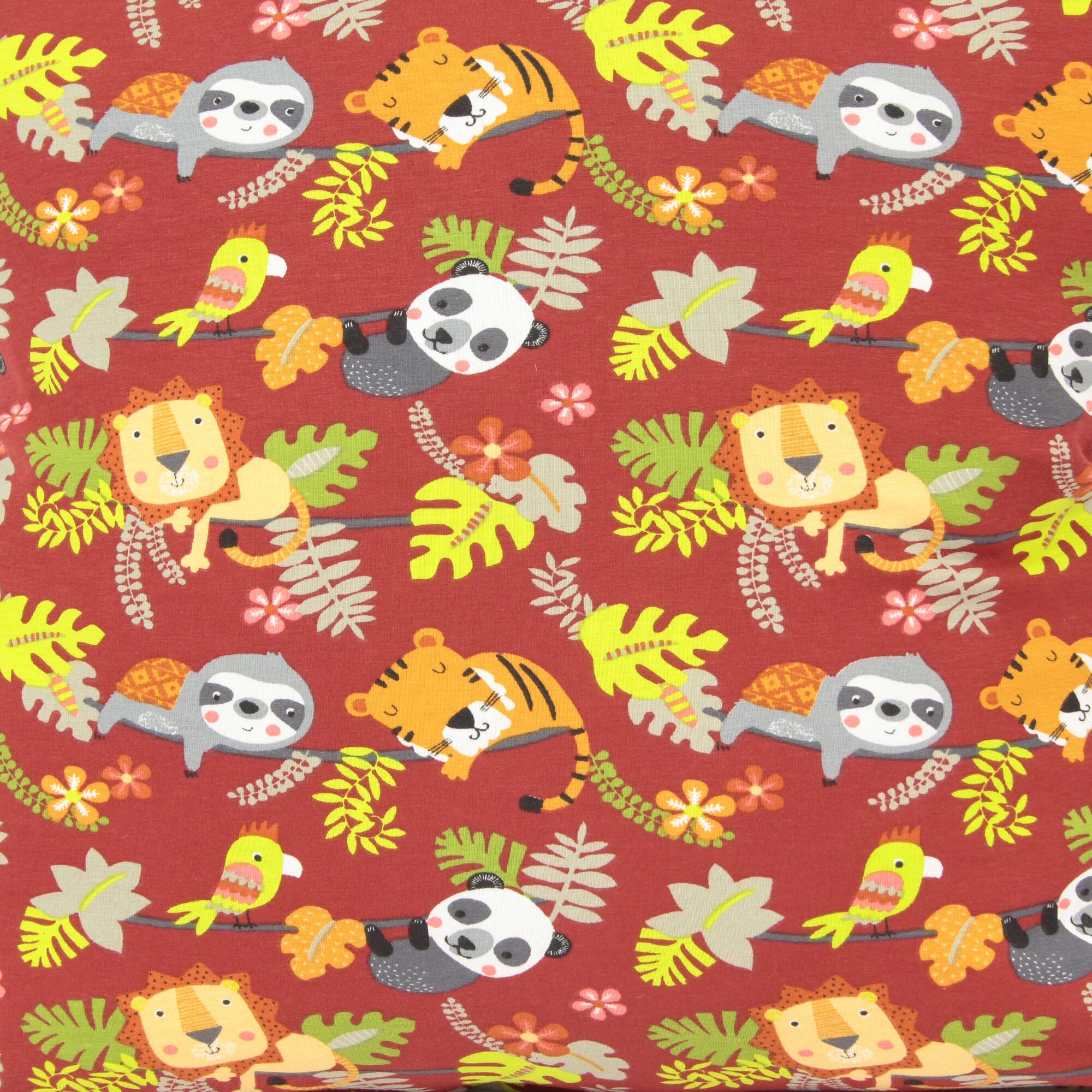 Jersey Kissenbezug 40x40 Löwe Panda Terra