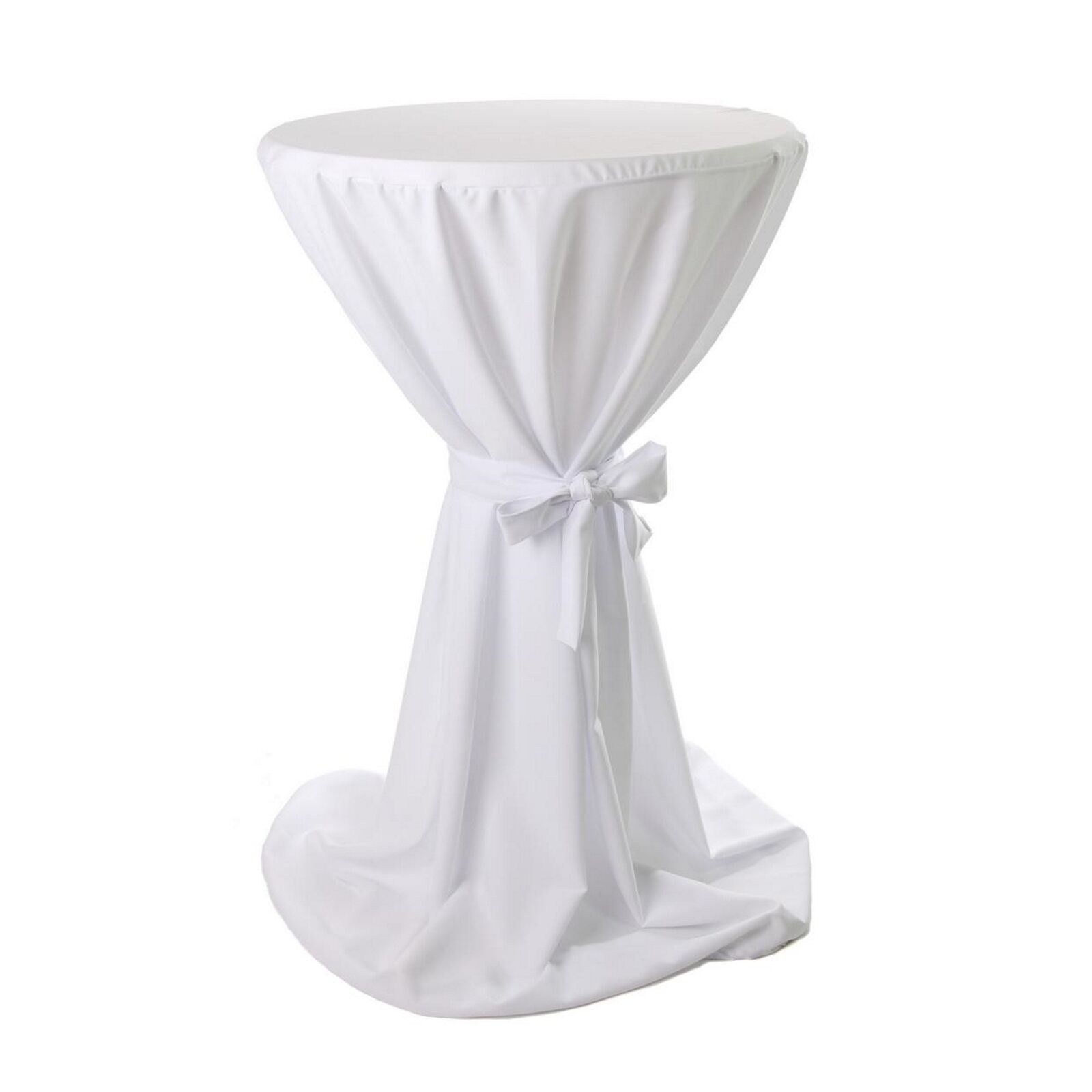 Stehtischhusse Baumwolle Linon-Weiß-60-65 cm