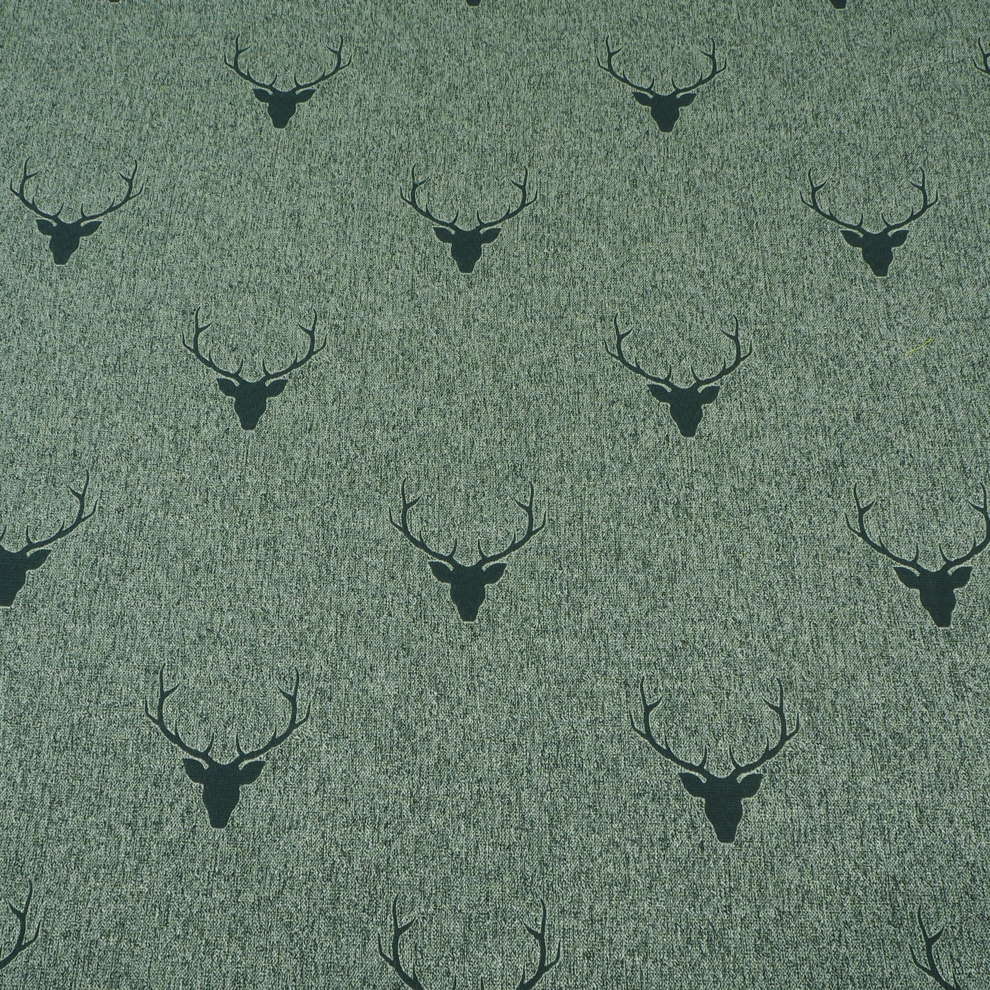 Stoff Meterware Hirsch Egon Grün Wene-Jaquard Polyester