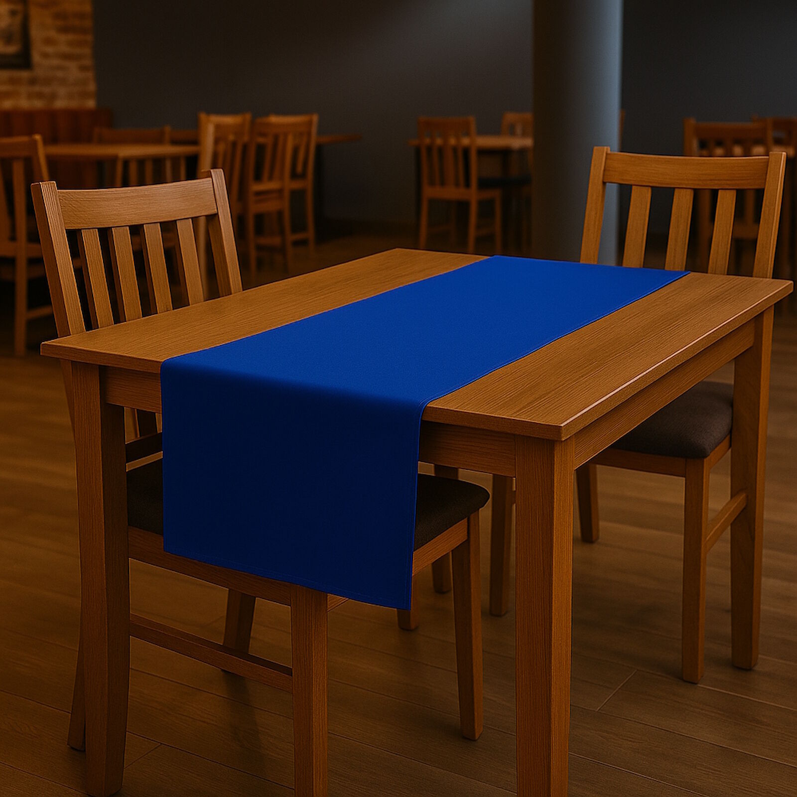 Tischläufer 45x145 cm Polyester-Kobalt Blau