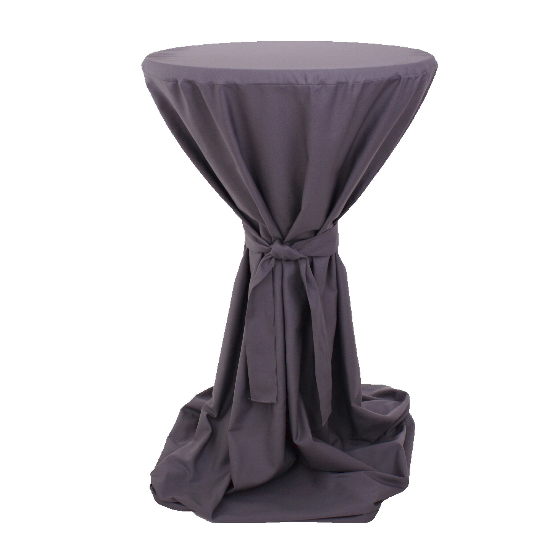 Stehtischhusse Baumwolle Canvas-Grau / 60 bis 65 cm