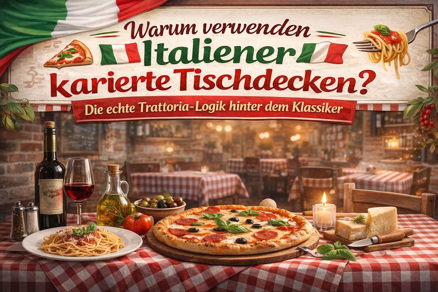 Warum nutzen Italiener karierte Tischdecken? Trattoria-Style erklärt