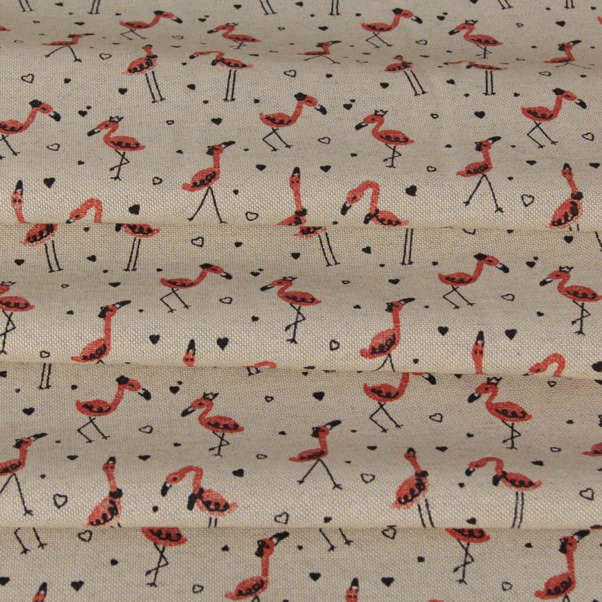 Stoff Meterware Flamingo Henry Halb Panama