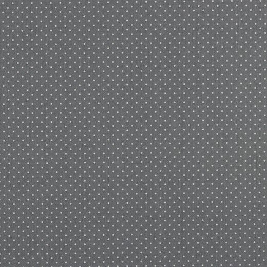 Stoff Meterware Punkte 2 mm-Weiß auf Grau