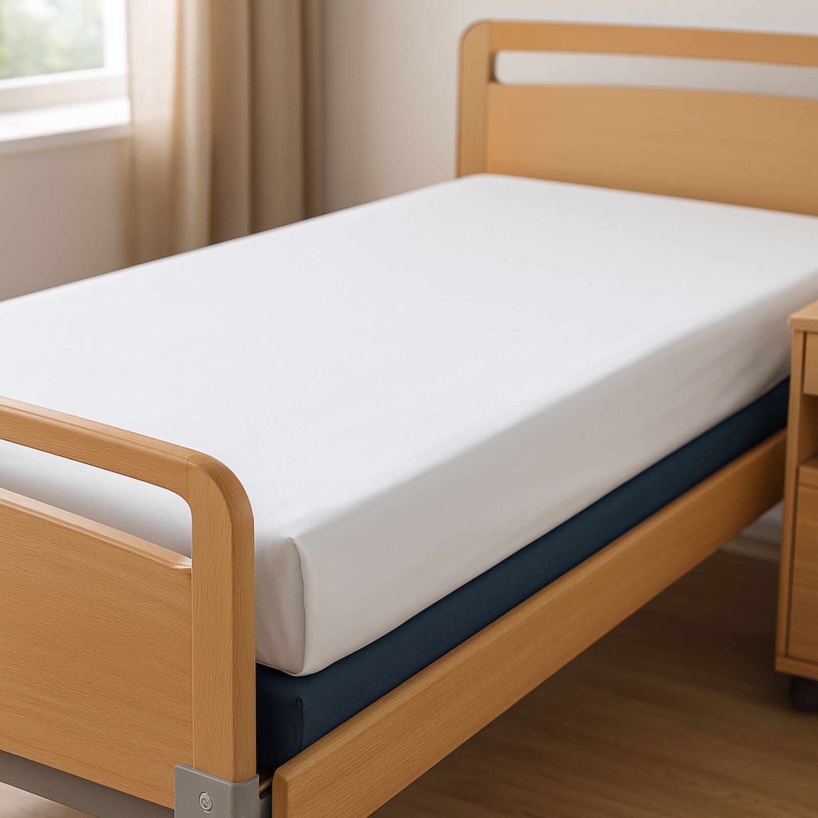 Pflege Bettlaken Weiß Ohne Gummizug Kochfest