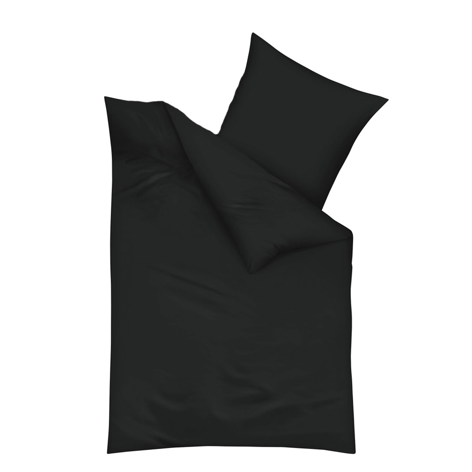 Mako Satin Bettwäsche Schwarz