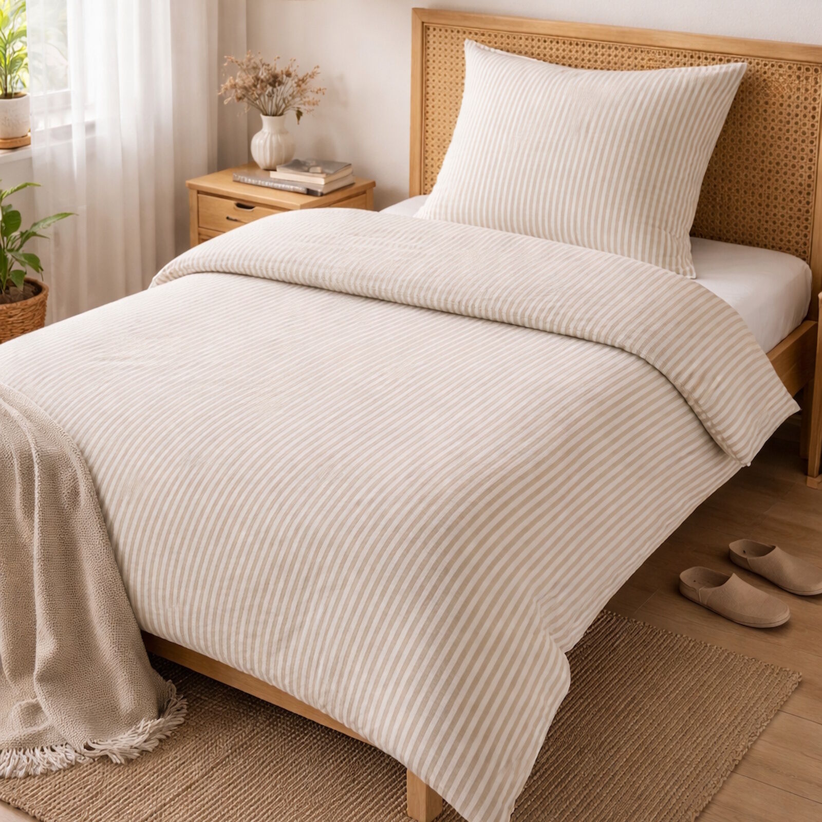 Seersucker Bettwäsche Gelb